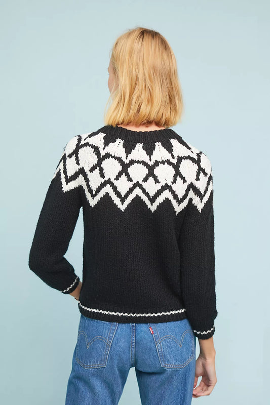 Velvet by Graham & Spencer Robyn Fair Isle Sweater | Size Medium