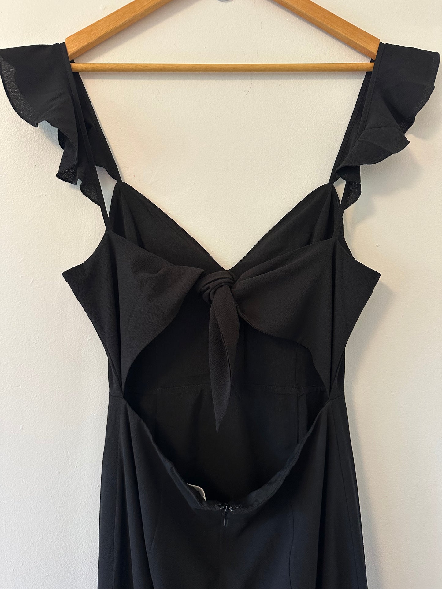 Showpo. More Than This Ruffle Strap Maxi Dress in Black - Size 6