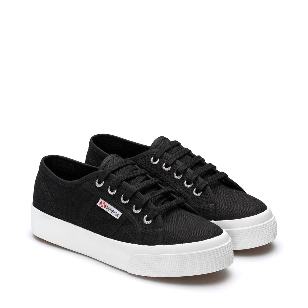 Superga Black 2740 Platform Sneakers Size 8
