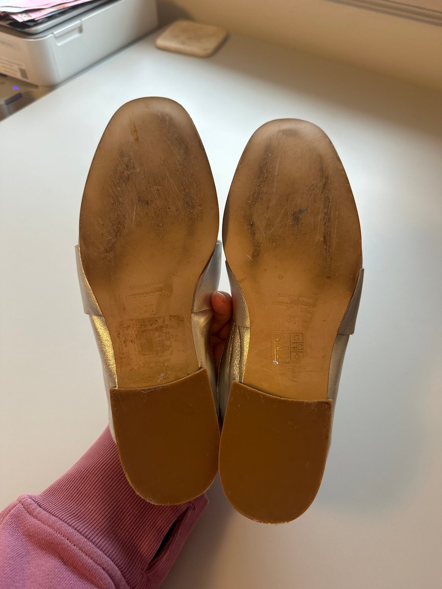 Free People At Ease Silver Metallic Women's Loafers | Size 38