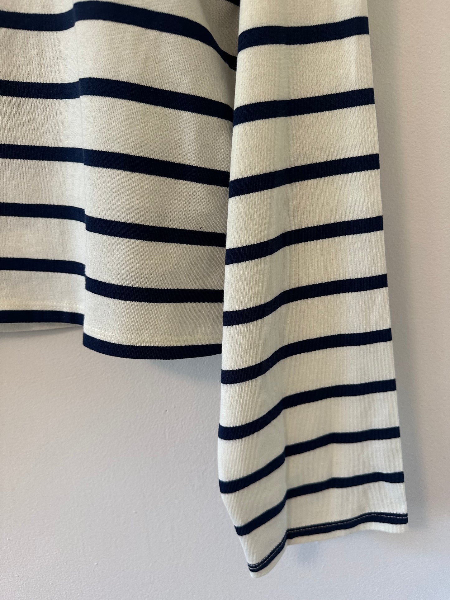J. Crew Striped Navy and White Women's Top Size Medium