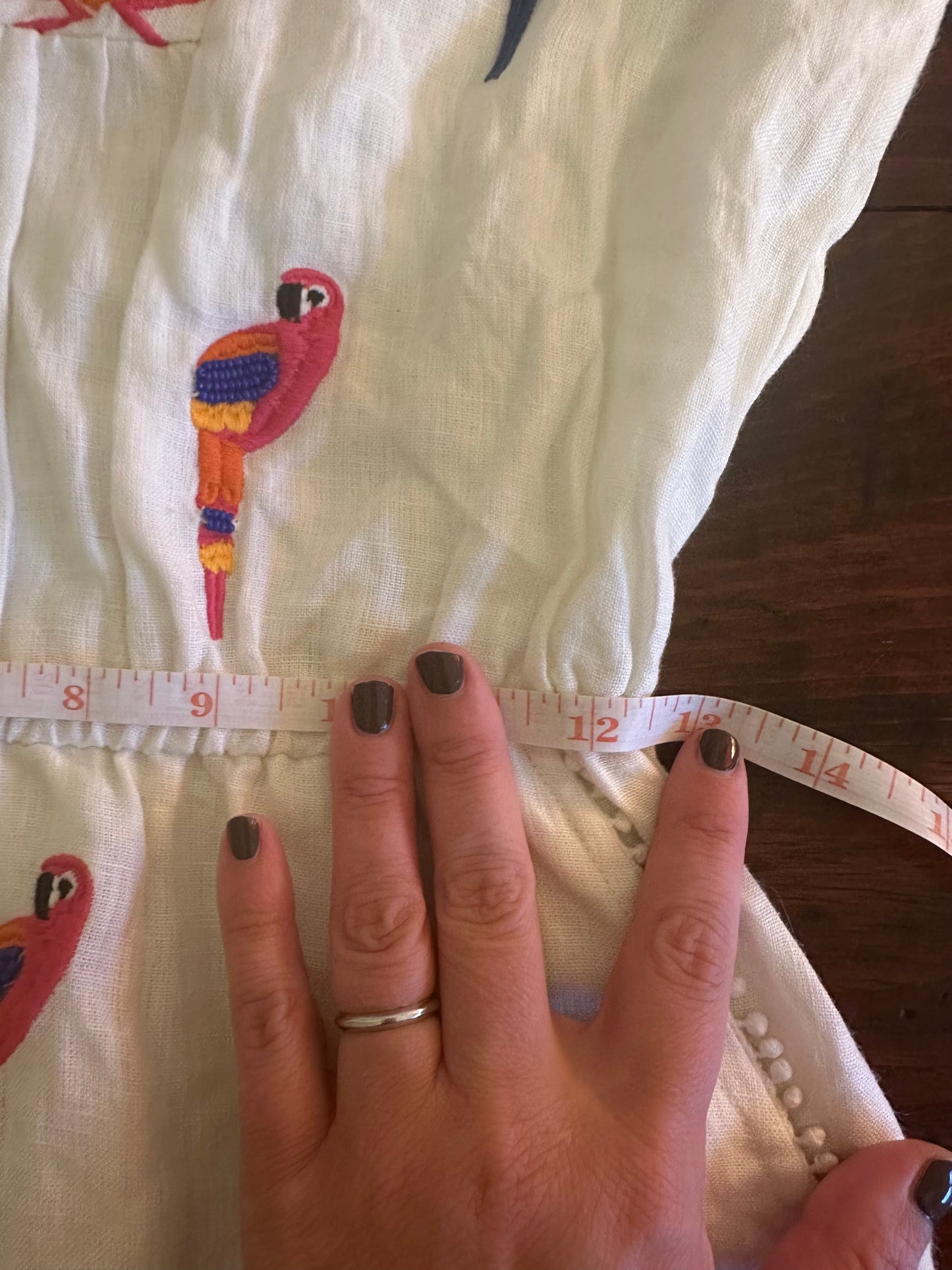 NWT FARM Rio Mini Macaw Embroidered Jumpsuit in Multi -Size S