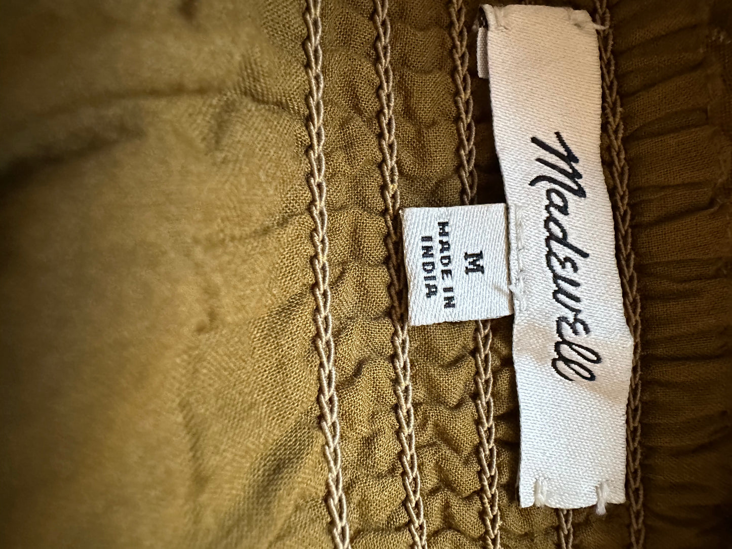 Madewell Ruffle-Sleeve Tiered Midi Dress in Daisy Stitch | Size Medium