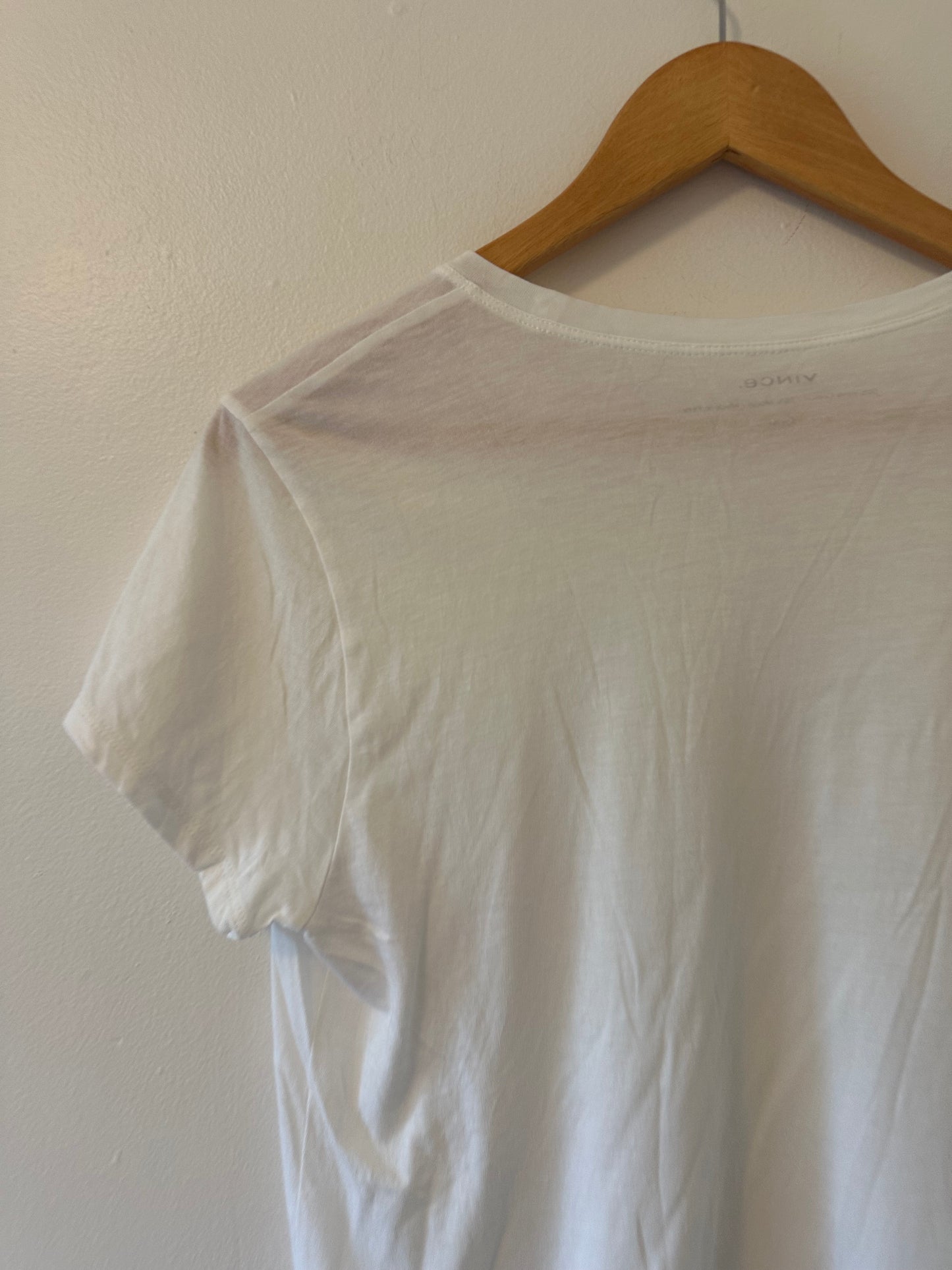 Vince White Pima Cotton and Modal Short Sleeve T-Shirt - Size Large