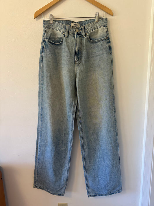 Just Black Light Blue Wide Leg Cotton Denim Jeans | Size 27