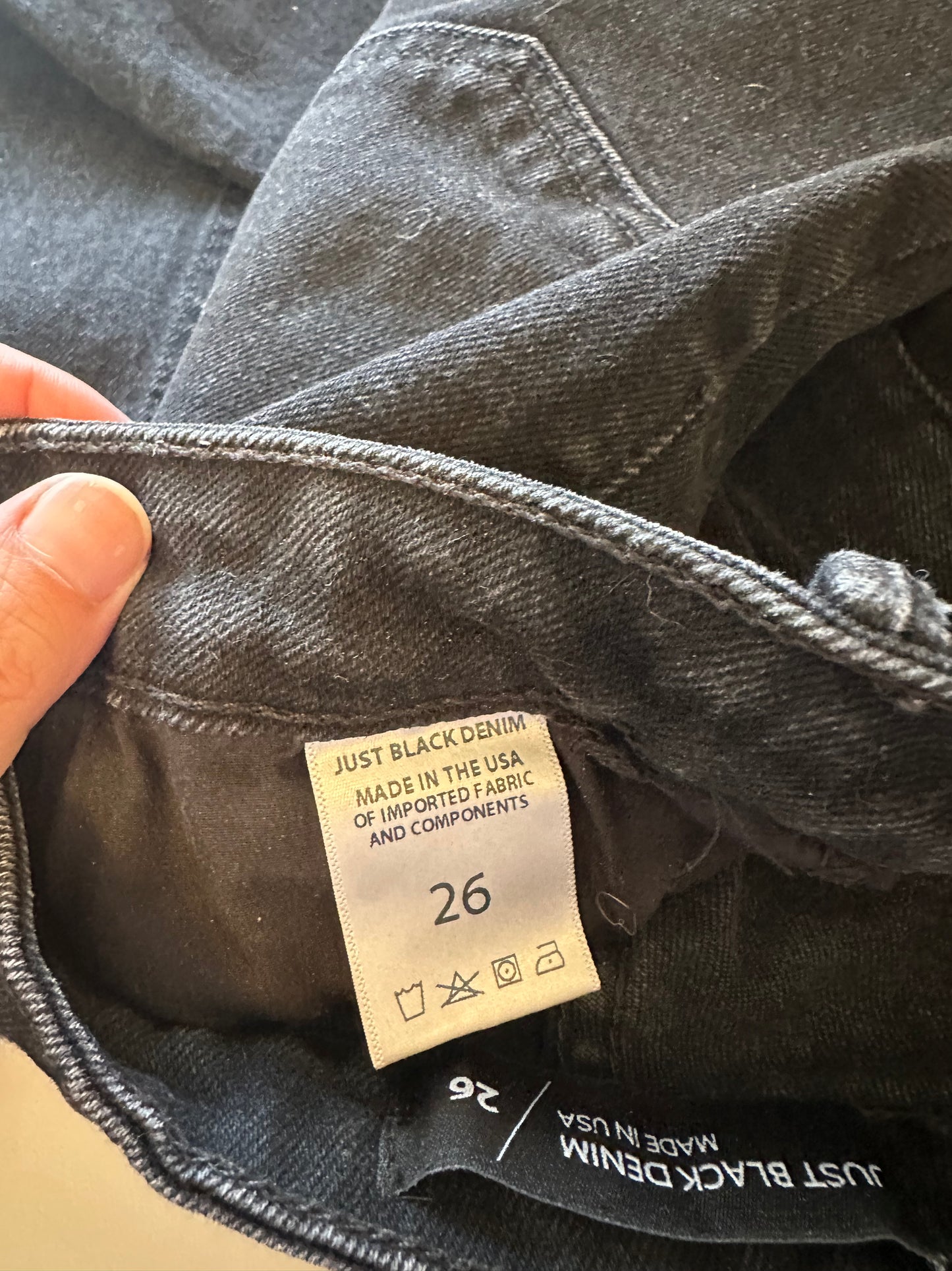 Just Black High Rise Bootcut Black Denim Jeans | Size 26