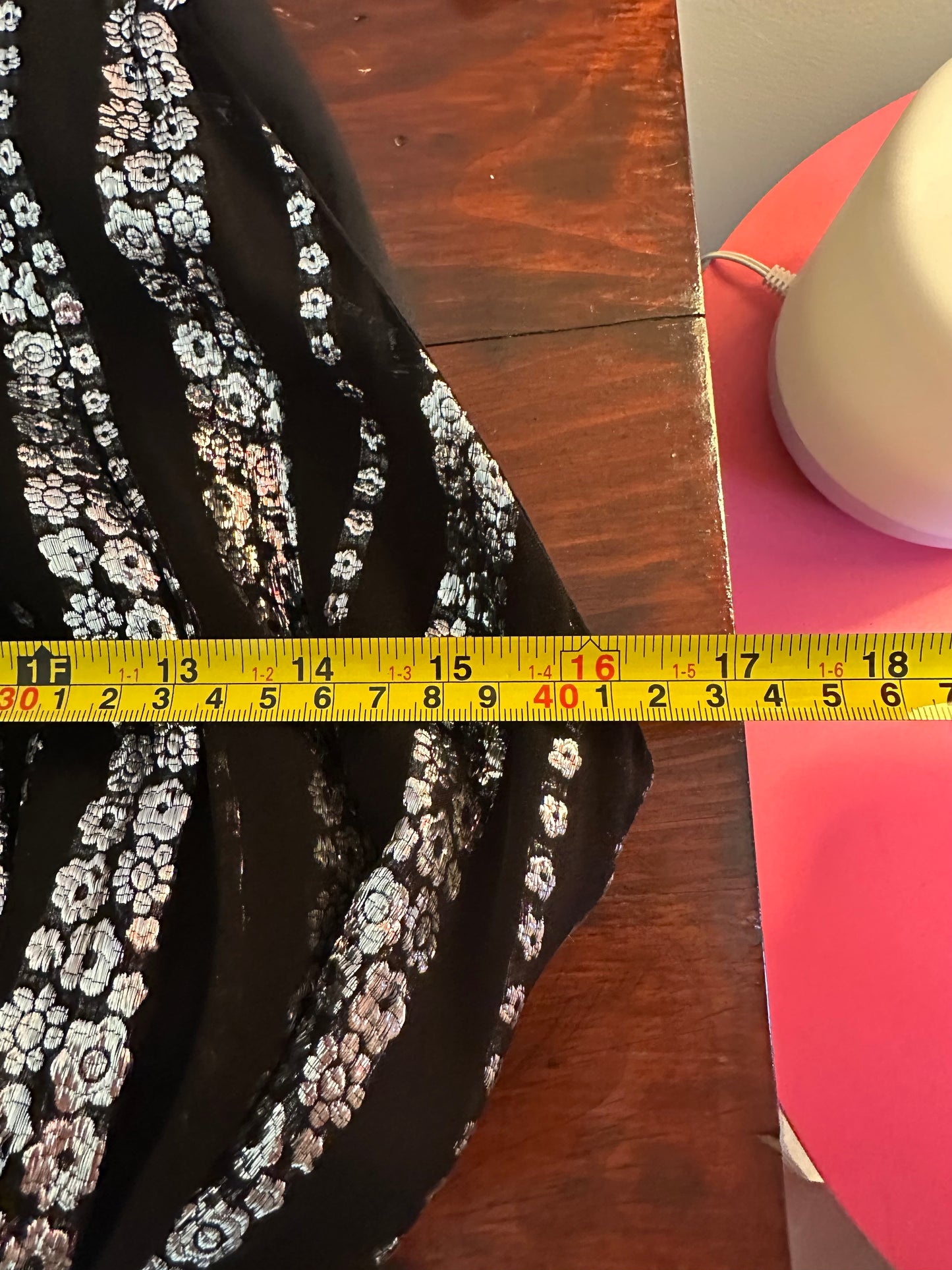 Emerson Fry New Black and Silver Floral Metallic Maxi Dress - Size Medium