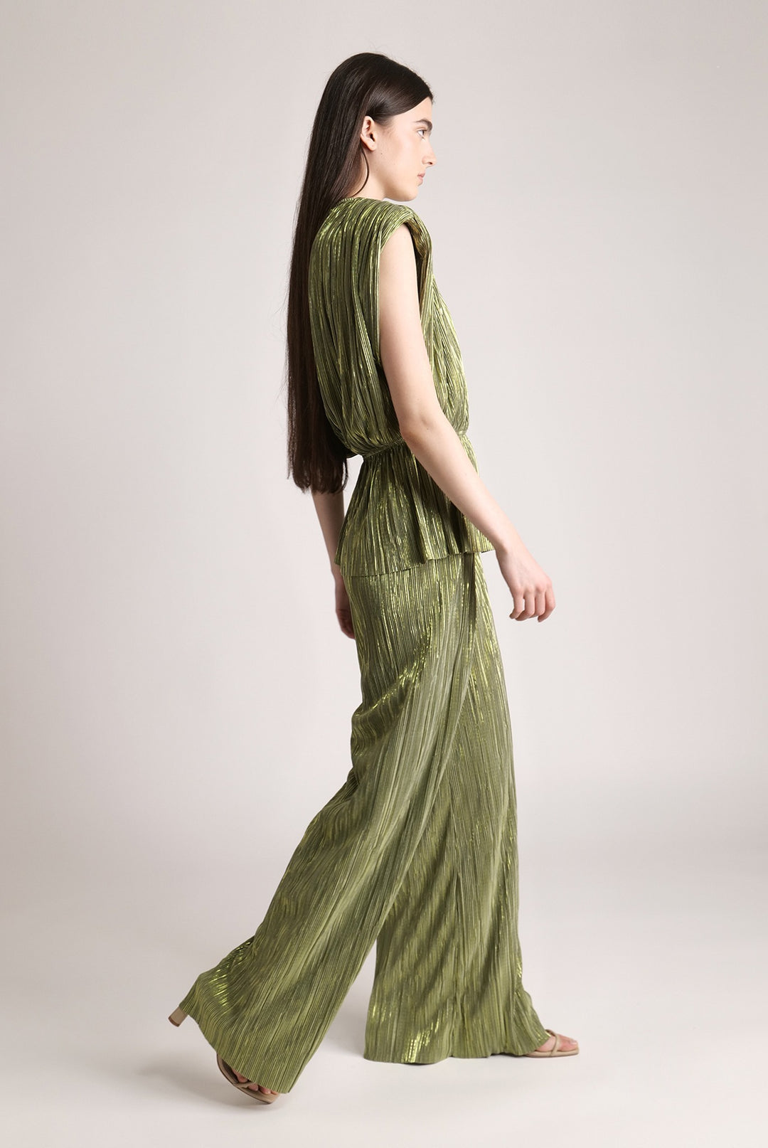 Sabina Musayev Olive Green Wide Leg Liroy Pants - Size Medium