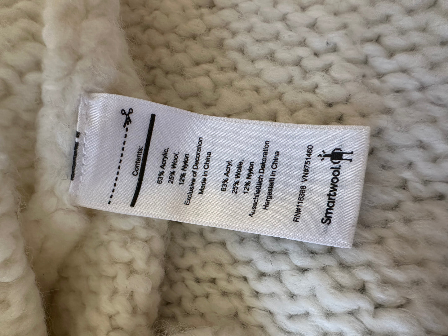 Smartwool Cream Turtleneck - Size XS