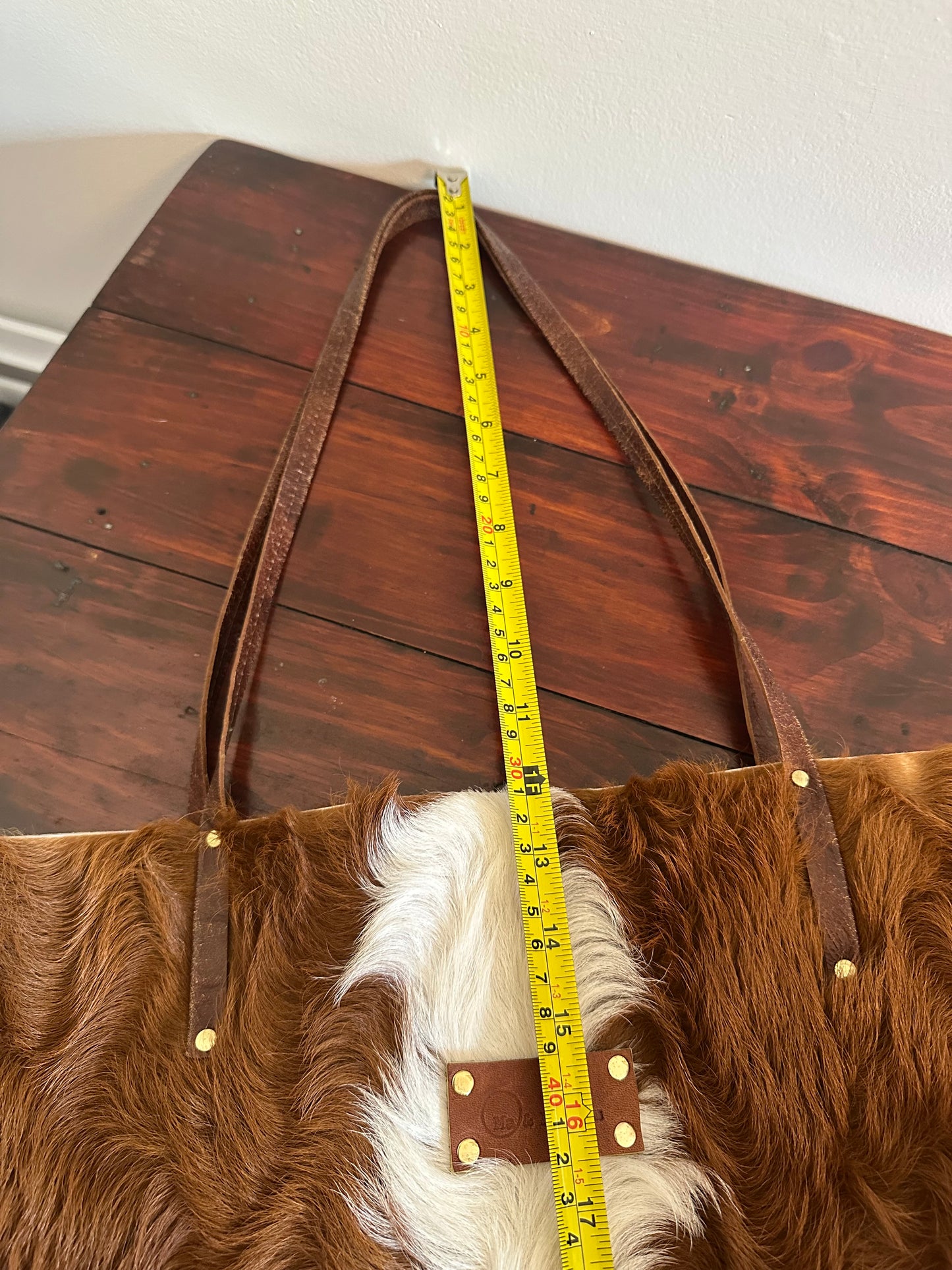 Ma & Pembum Brown & White Cowhide Tote Bag