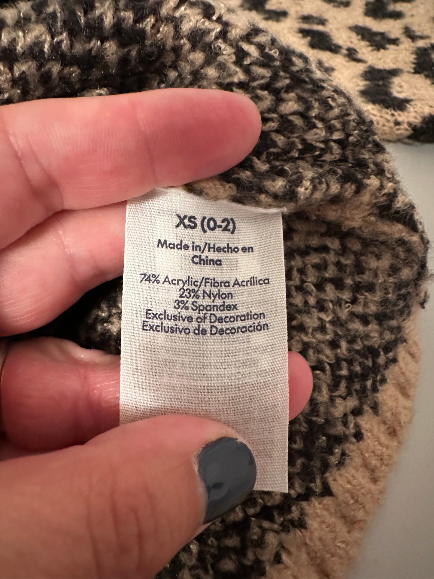 No Boundaries Leopard Print Sweater | Size XS