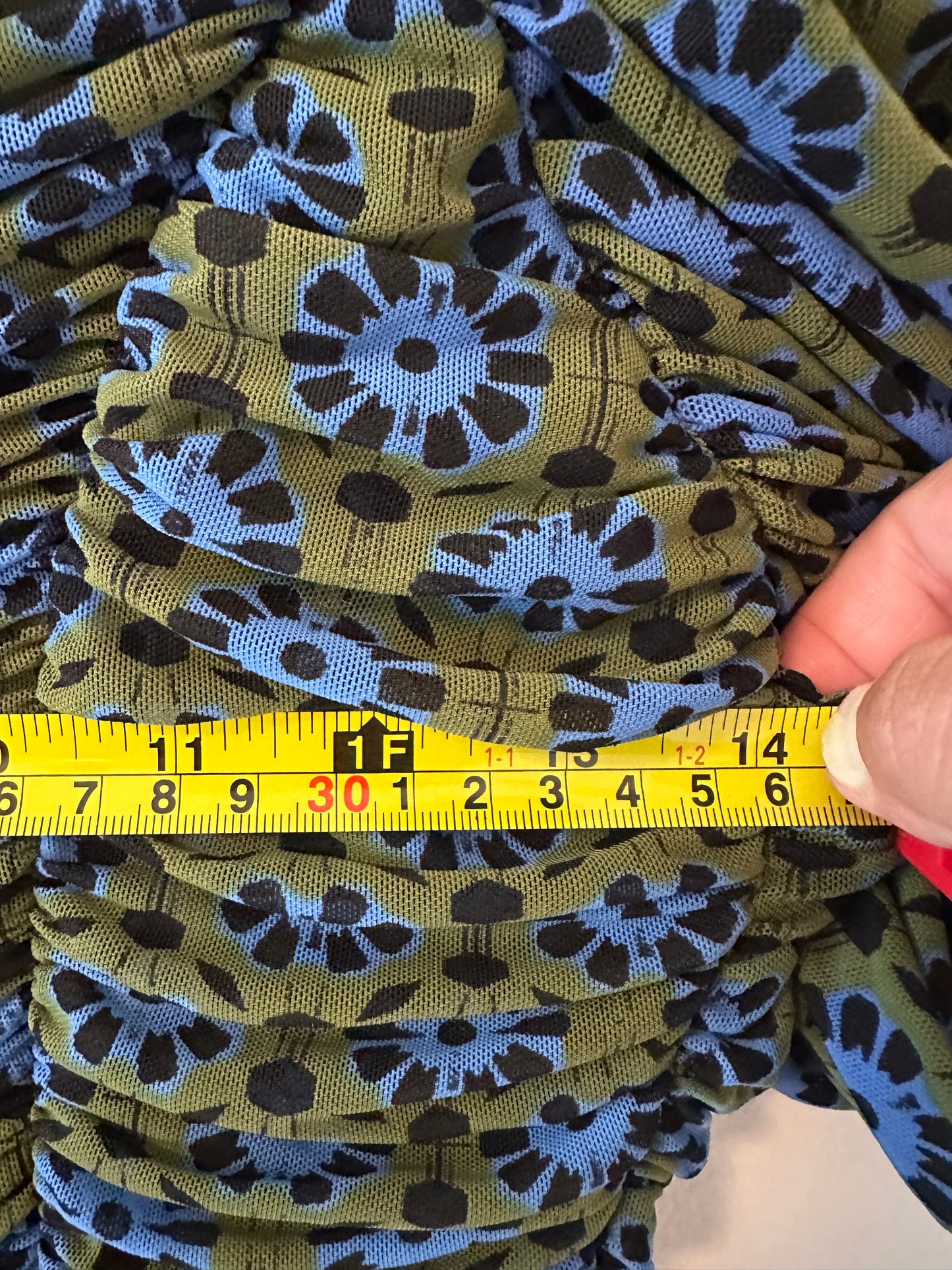 NWT Free People Briella Printed Army Green Combo Floral Dress - Size Small