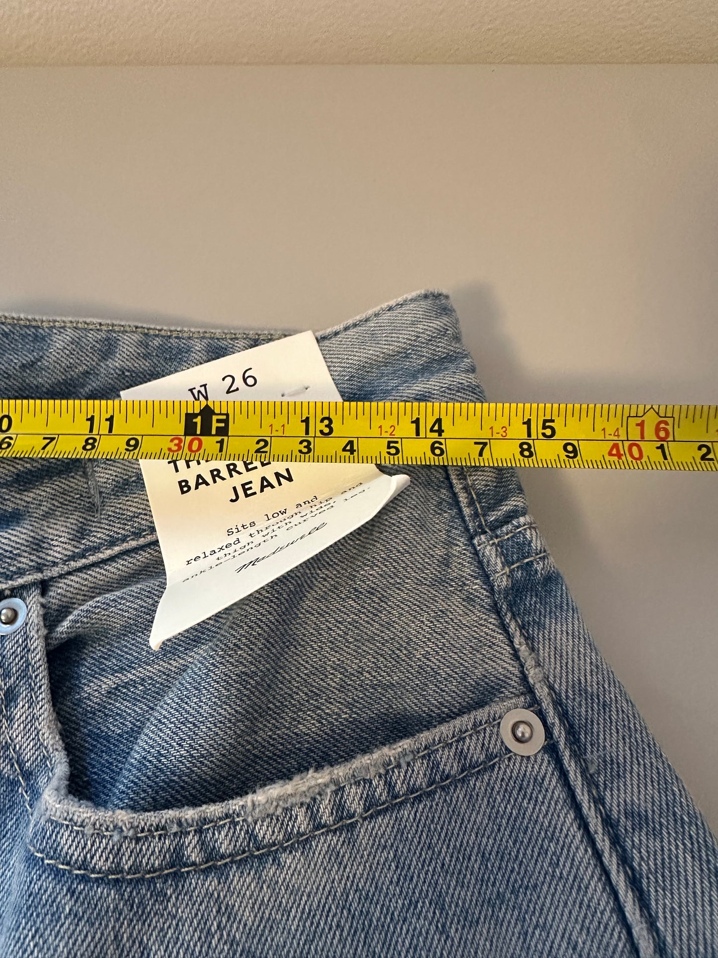 NWT Madewell The Darted Barrel Leg Jeans | Size 26