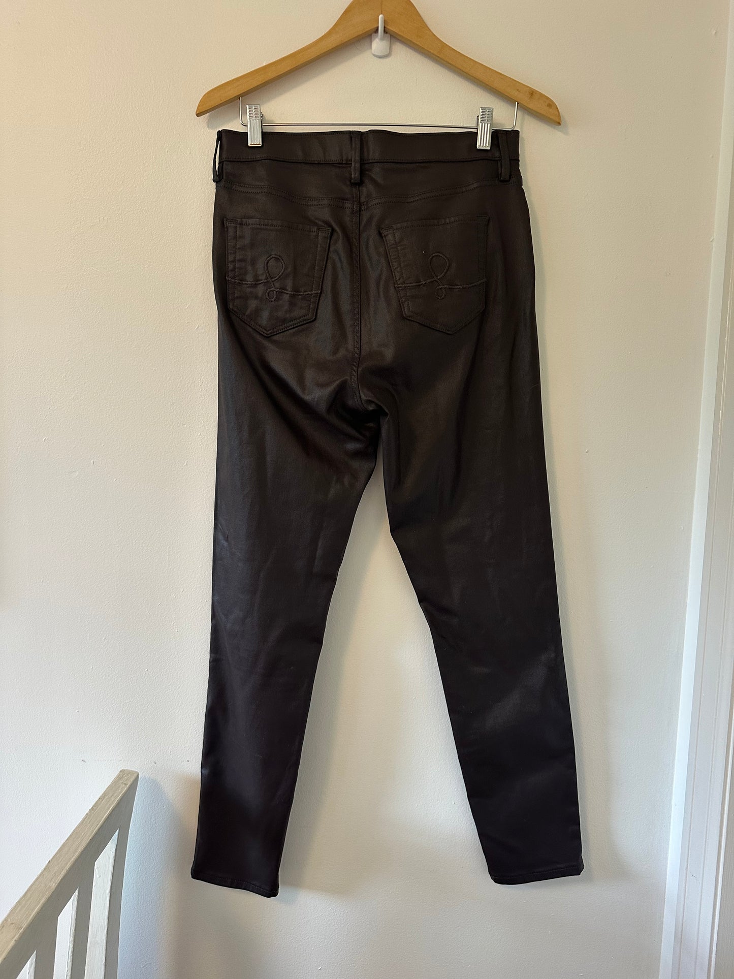 Lilly Pulitzer Eagan High-Rise Stretch Coated Jean in Mochachino - Size 10