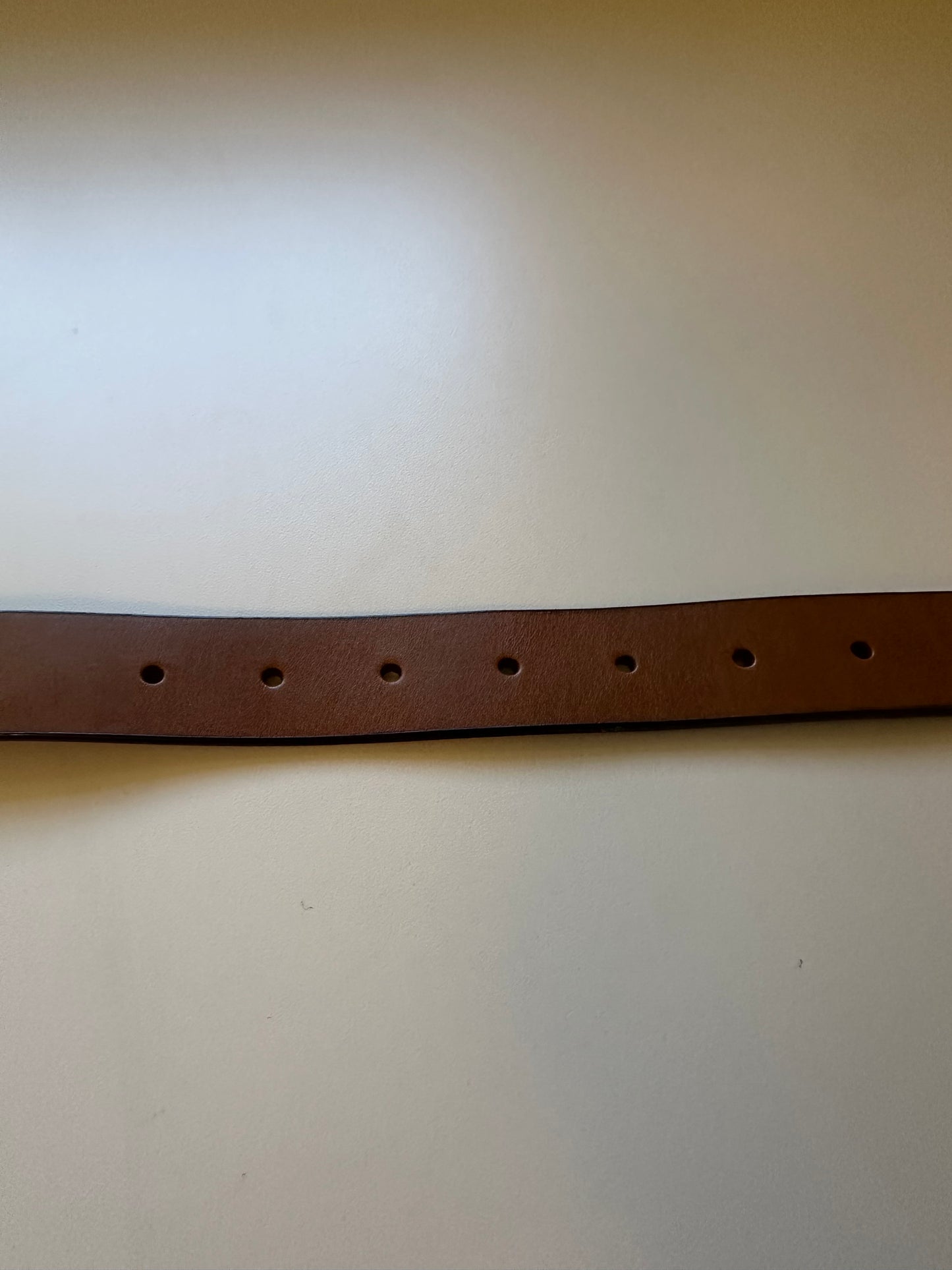 Boden Brown Leather Belt with Gold Buckle