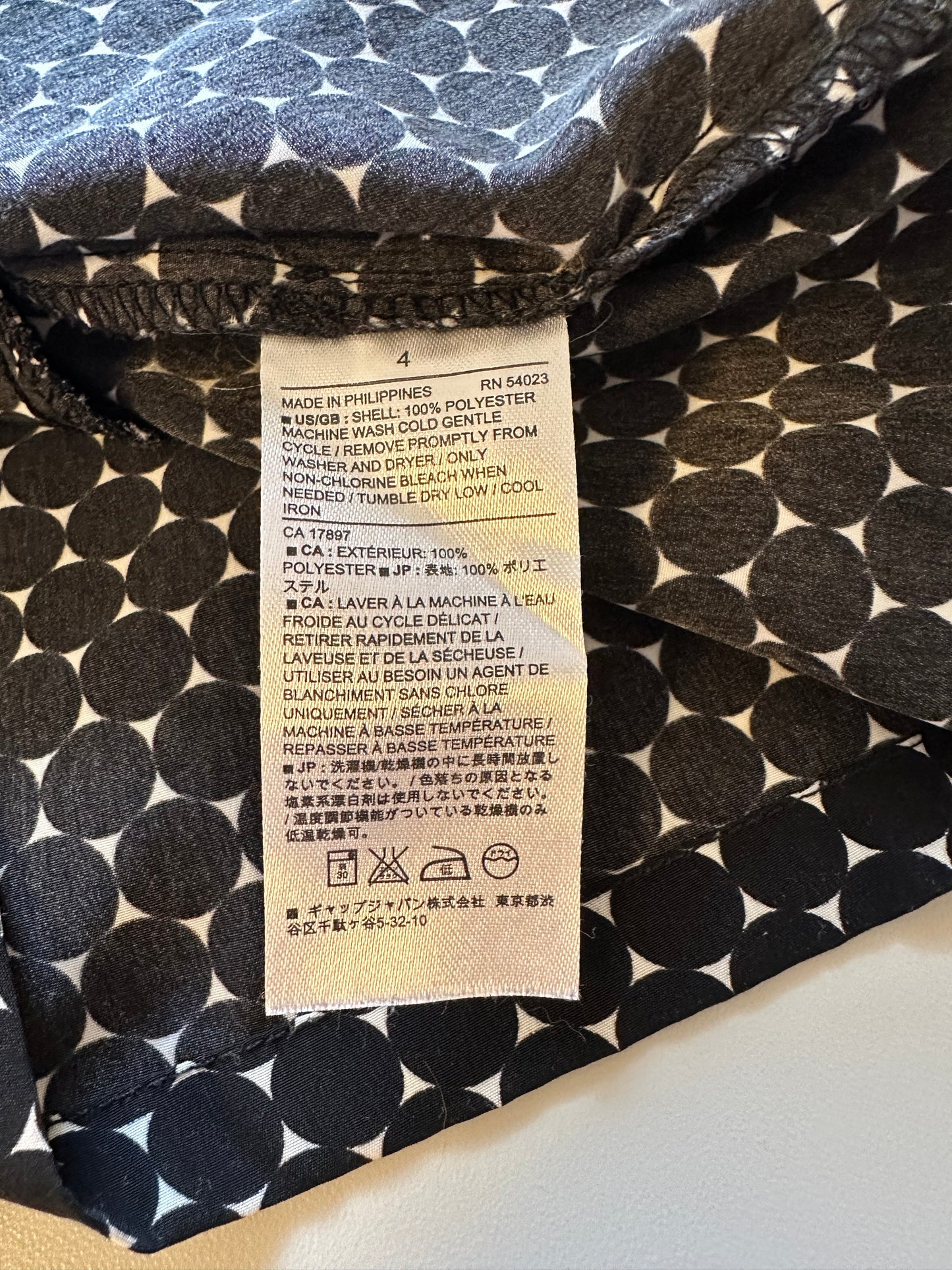 Banana Republic Black and White Sleeveless Mini Dress | Size 4