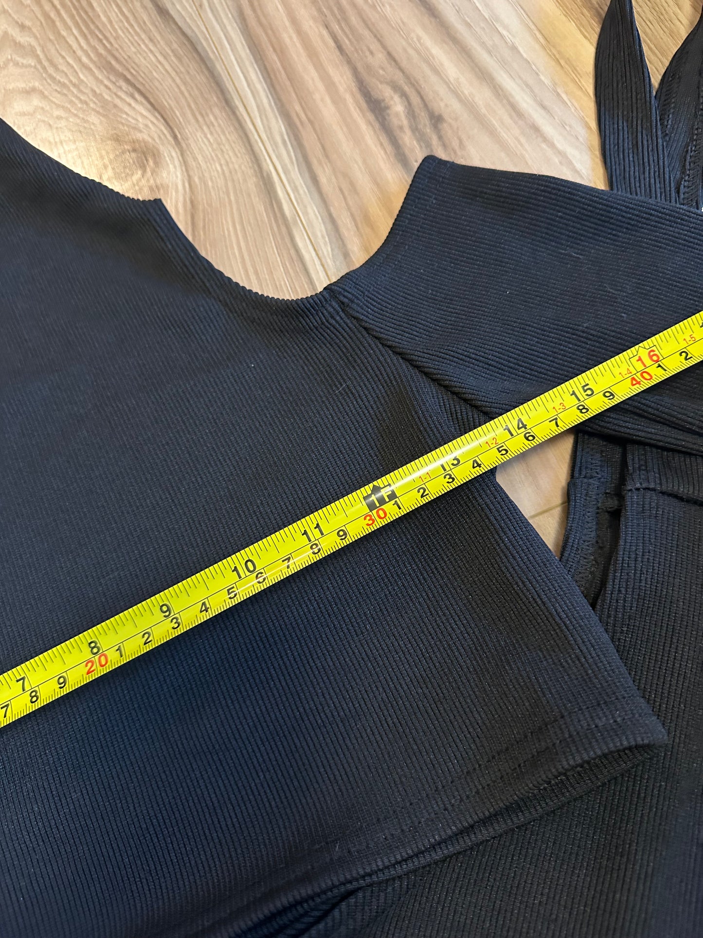 NWT Maniere De Voir Black Cut Out Ribbed Dress - Size 6