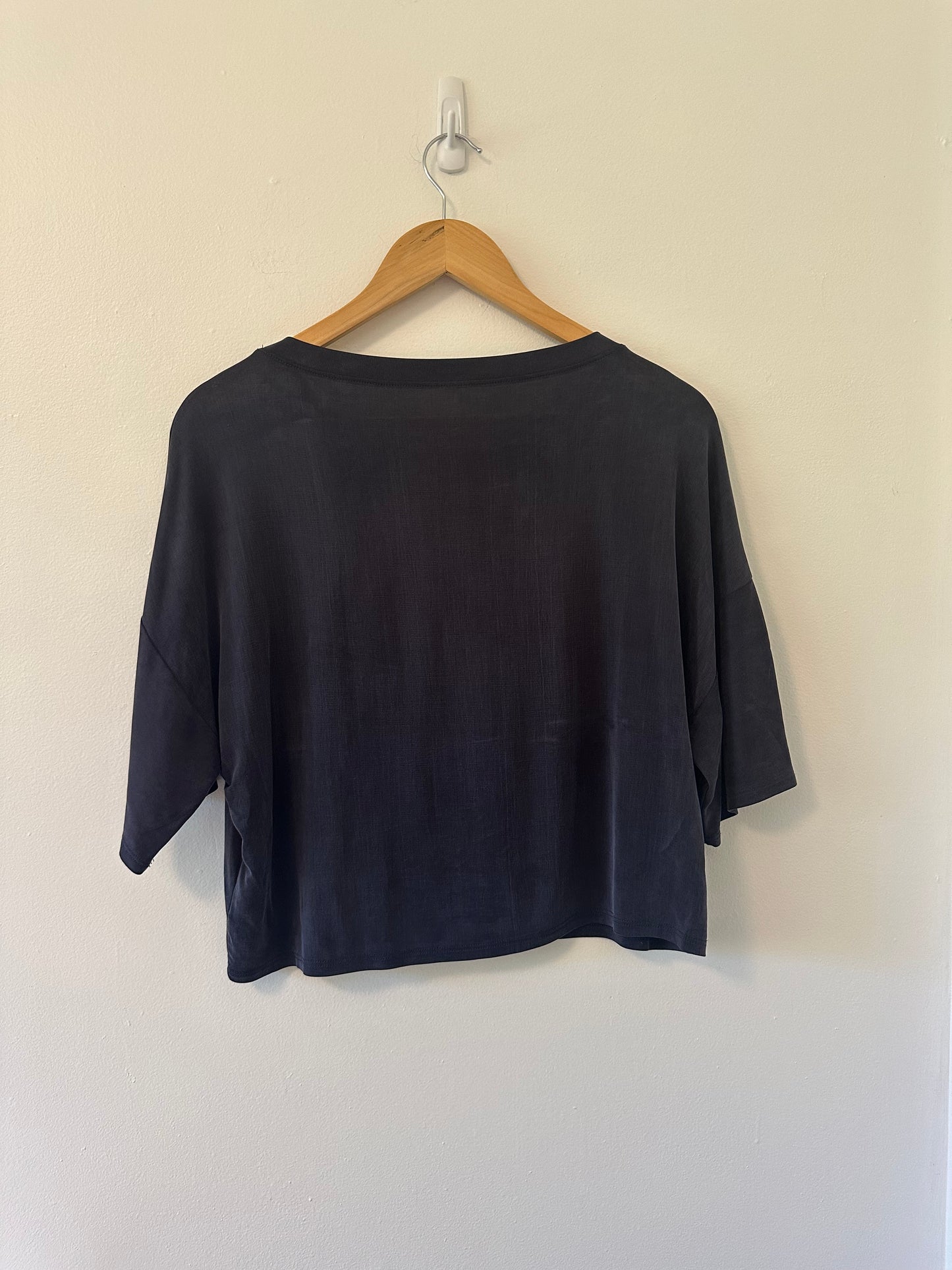 Commando Black Butter Cropped Boxy Women's Top - Size XS