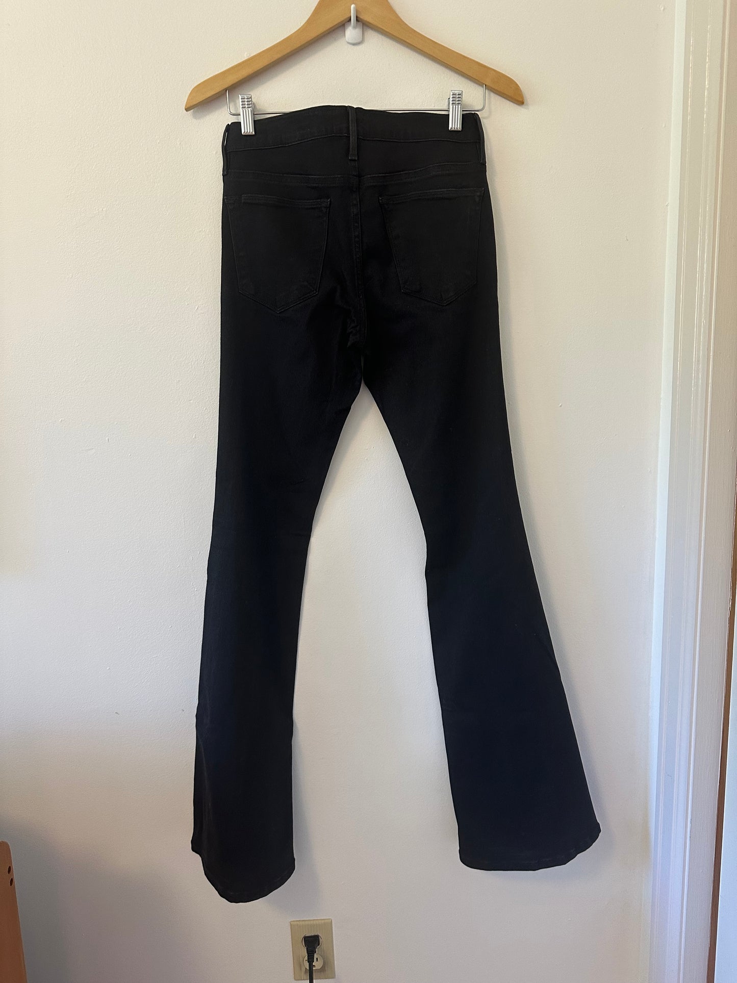 Frame Denim - Le High Black Flare Stretch Jeans | Size 28