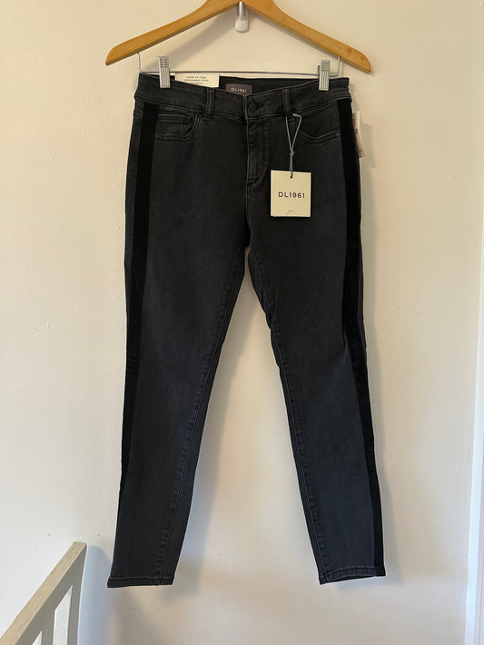 DL1961 Women's Black Margaux Mid-Rise Instasculpt Skinny Jeans - Size 27