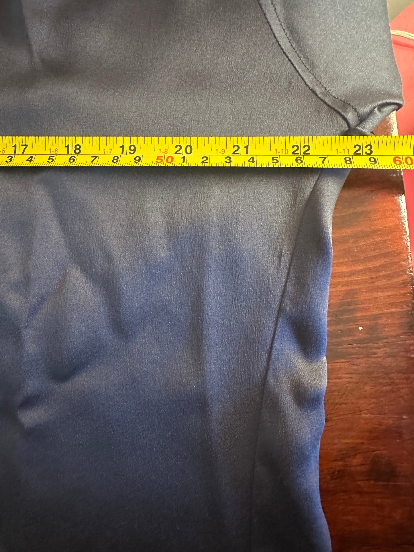 Vince Long Sleeve Shaped Collar Silk Pullover Blouse in Dark Water - Size Medium