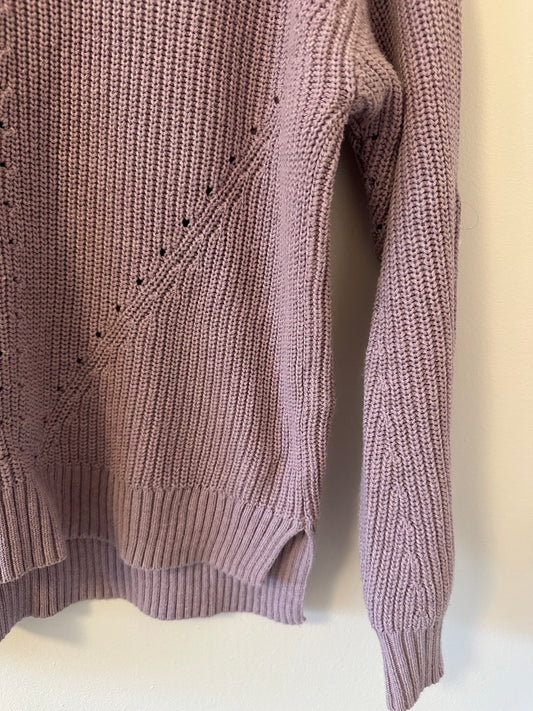 Fat Face Lavender Cotton Knit Women's Sweater Size 6