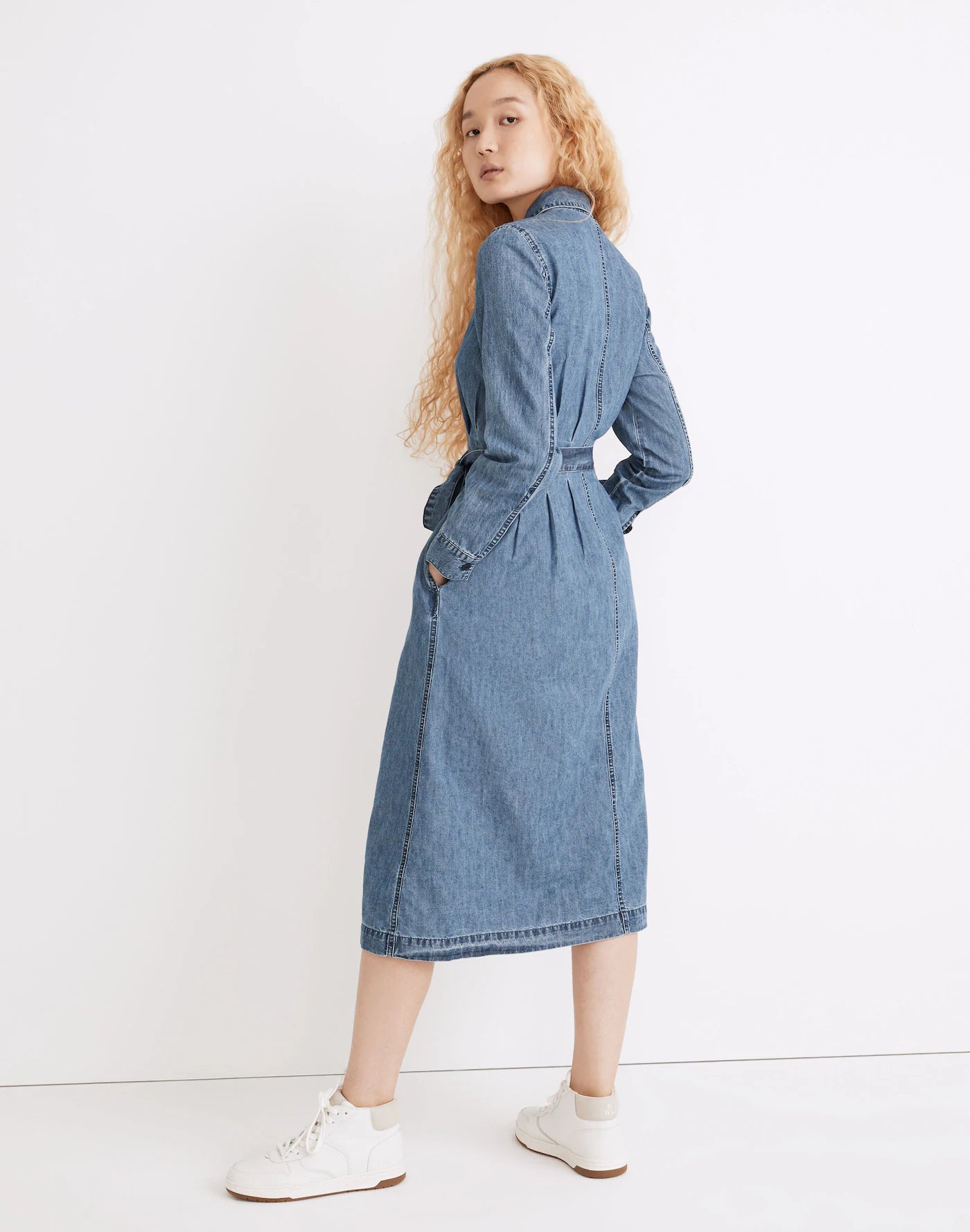 NWT Madewell Tie-Waist Shirtdress: TENCEL™ Denim Edition - Size 10
