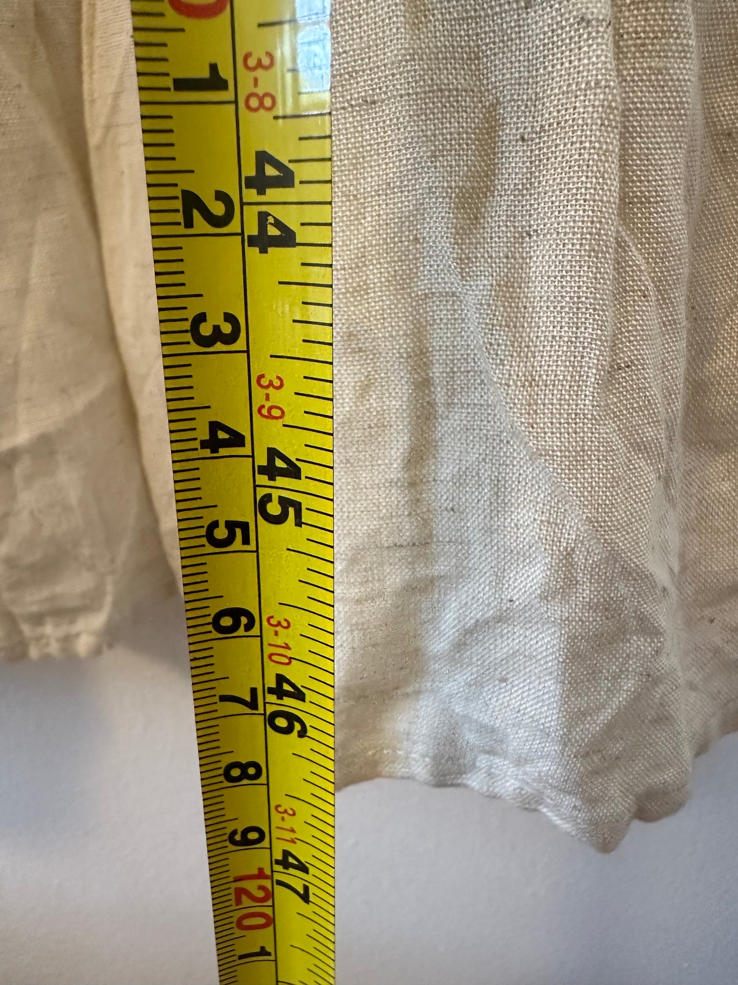 Sim & Sam Cream Puff Sleeve Rayon Linen Midi Dress - Size Medium