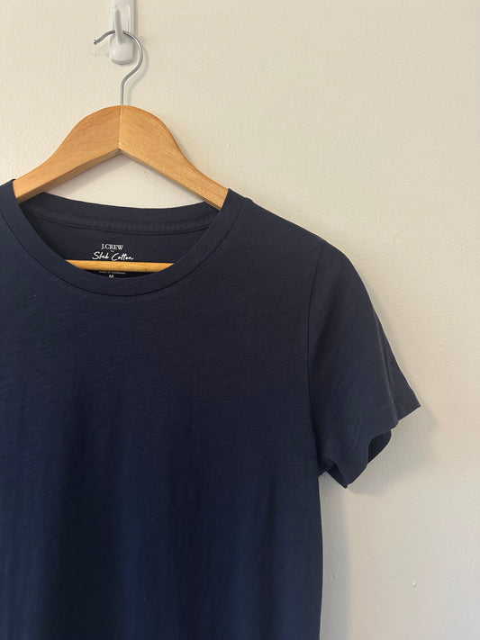 J. Crew - Women's Navy Short Sleeve Vintage Slub Tee | Size Medium