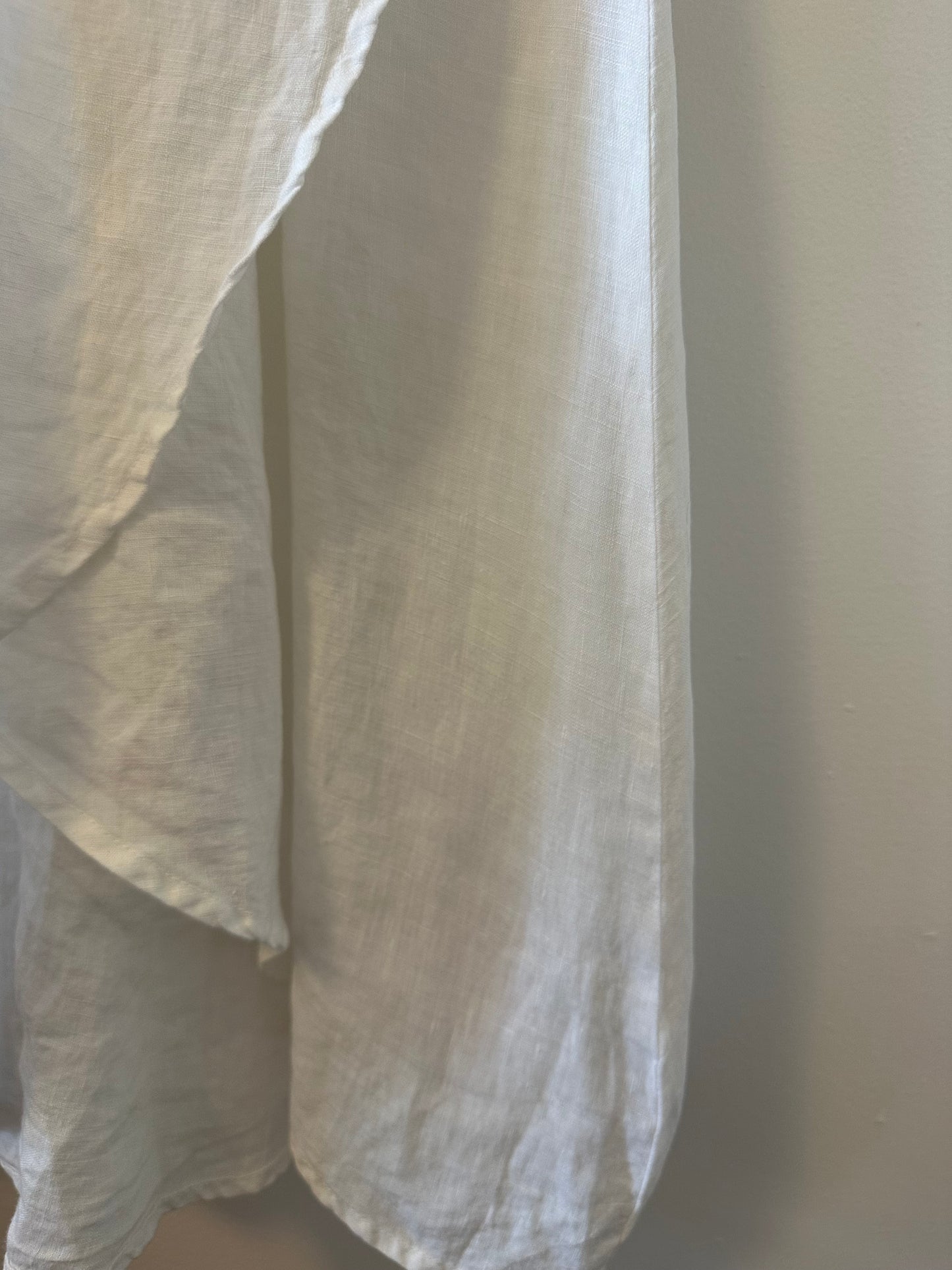 Velvet by Graham & Spencer White Linen Wrap Dress - Size XS