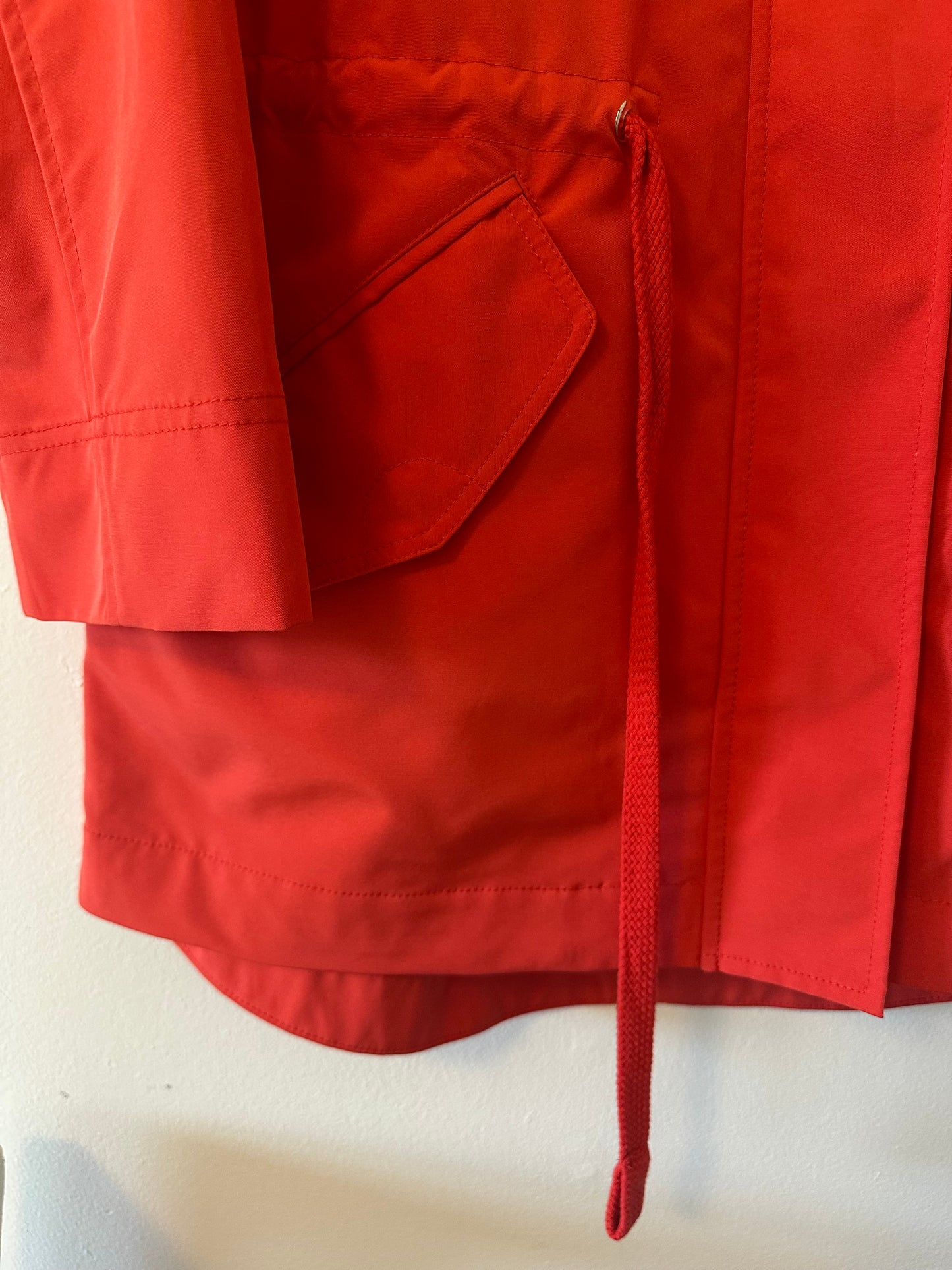 NWT Lilla P Poppy Red Hi Low Anorak Rain Jacket - Size XS