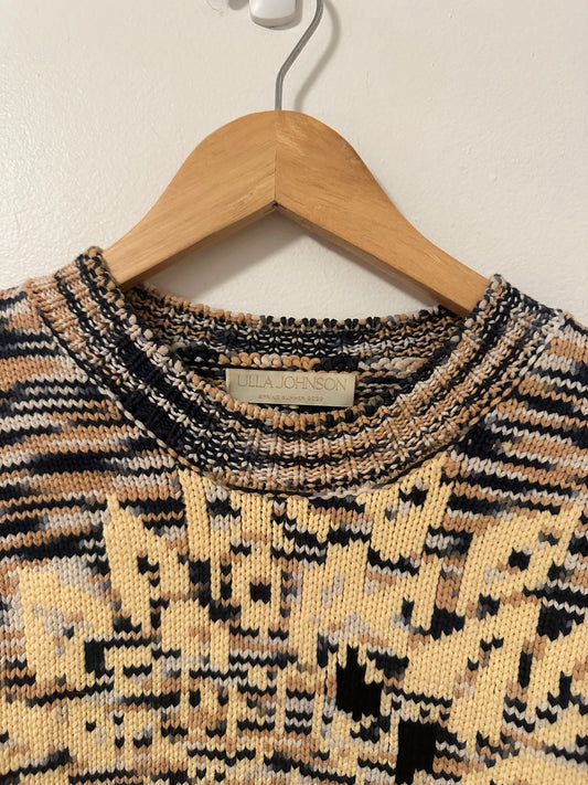Ulla Johnson Emerson Sunflower Cotton Blend Space Dye Sweater | Size Small