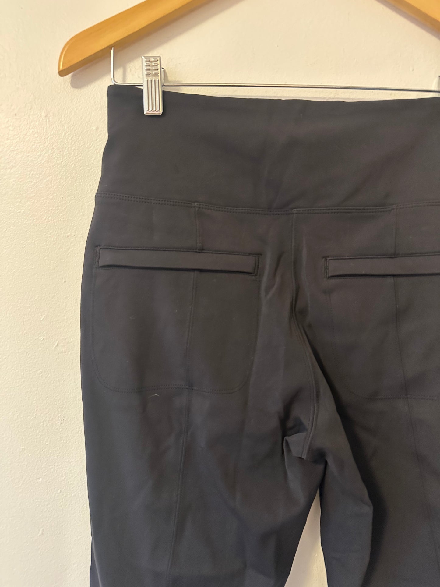 Athleta Delancey Shine Black Faux Leather Leggings | Size Medium Tall