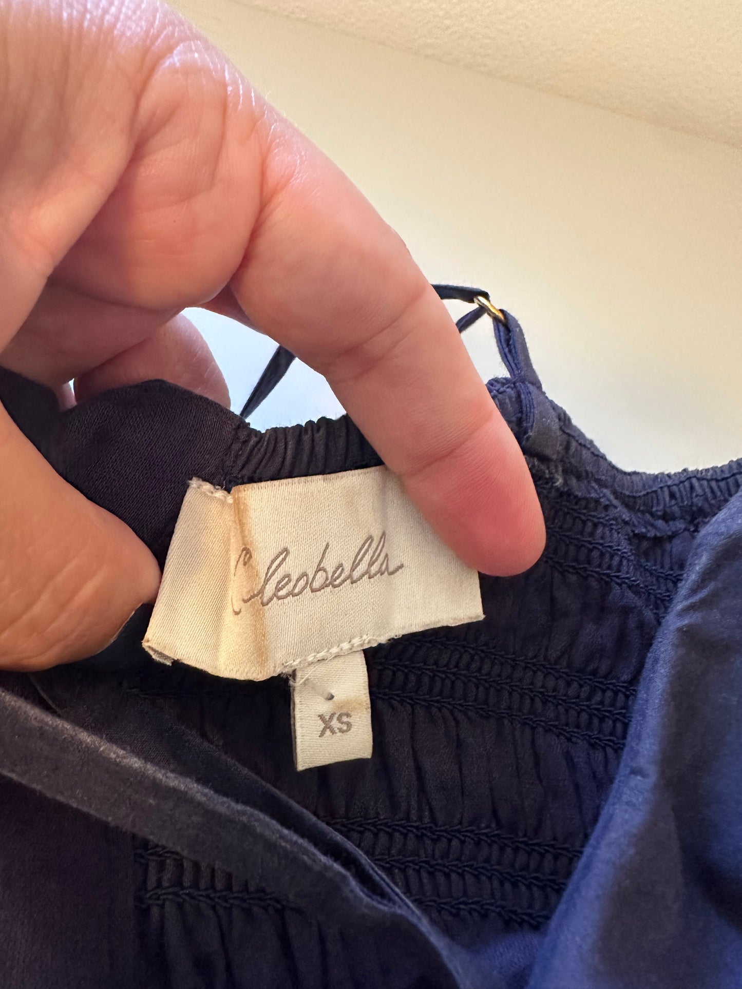 Cleobella Riley Ankle Dress in Moresco Navy | Size XS