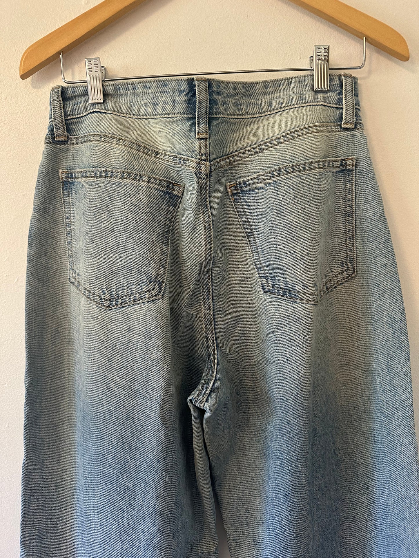 Just Black Light Blue Wide Leg Cotton Denim Jeans | Size 27