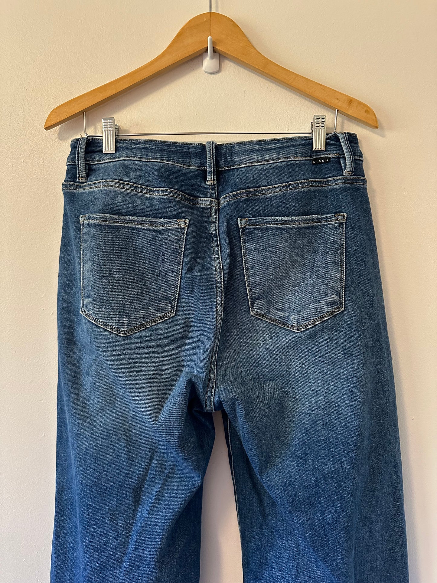 Risen Wide Leg Stretch Slant Pocket Jeans | Size 31