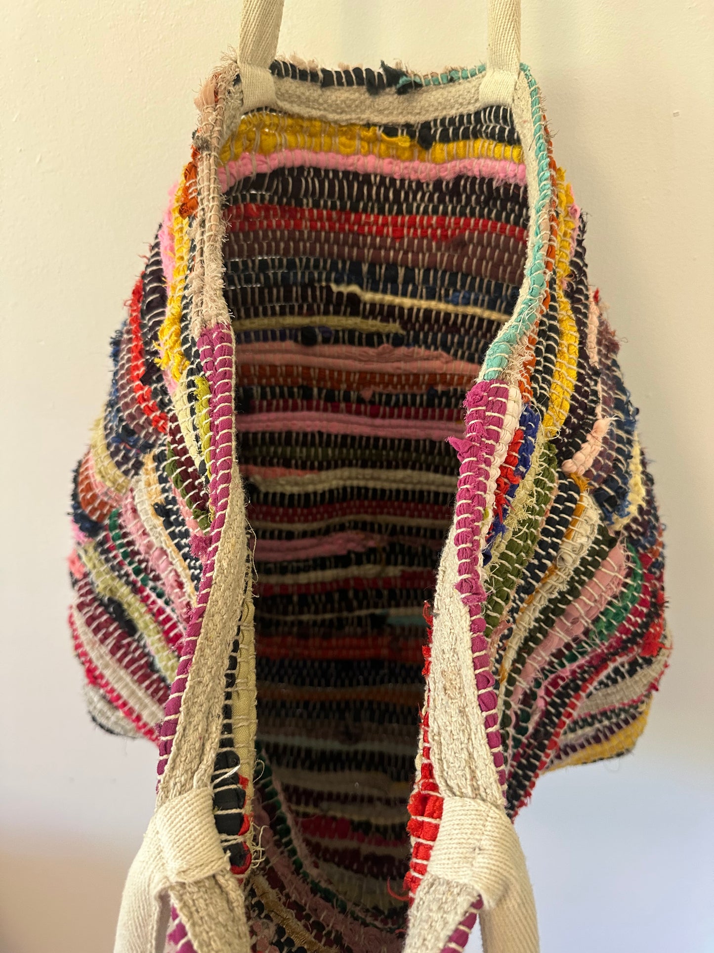 Mabelle Bags Chindie Cotton Multicolor Striped Tote Bag