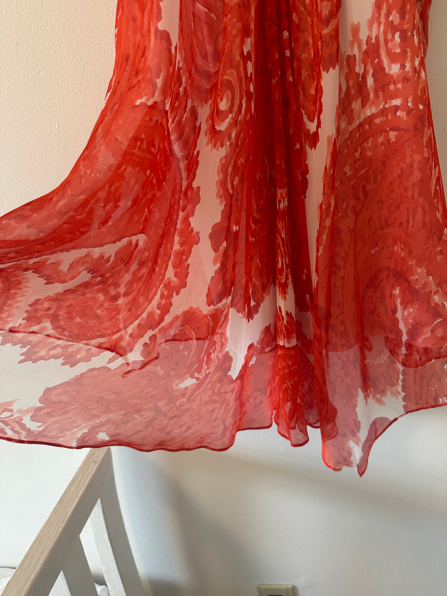 Milly Poppy Gathered Handkerchief Hem Tank Size 6