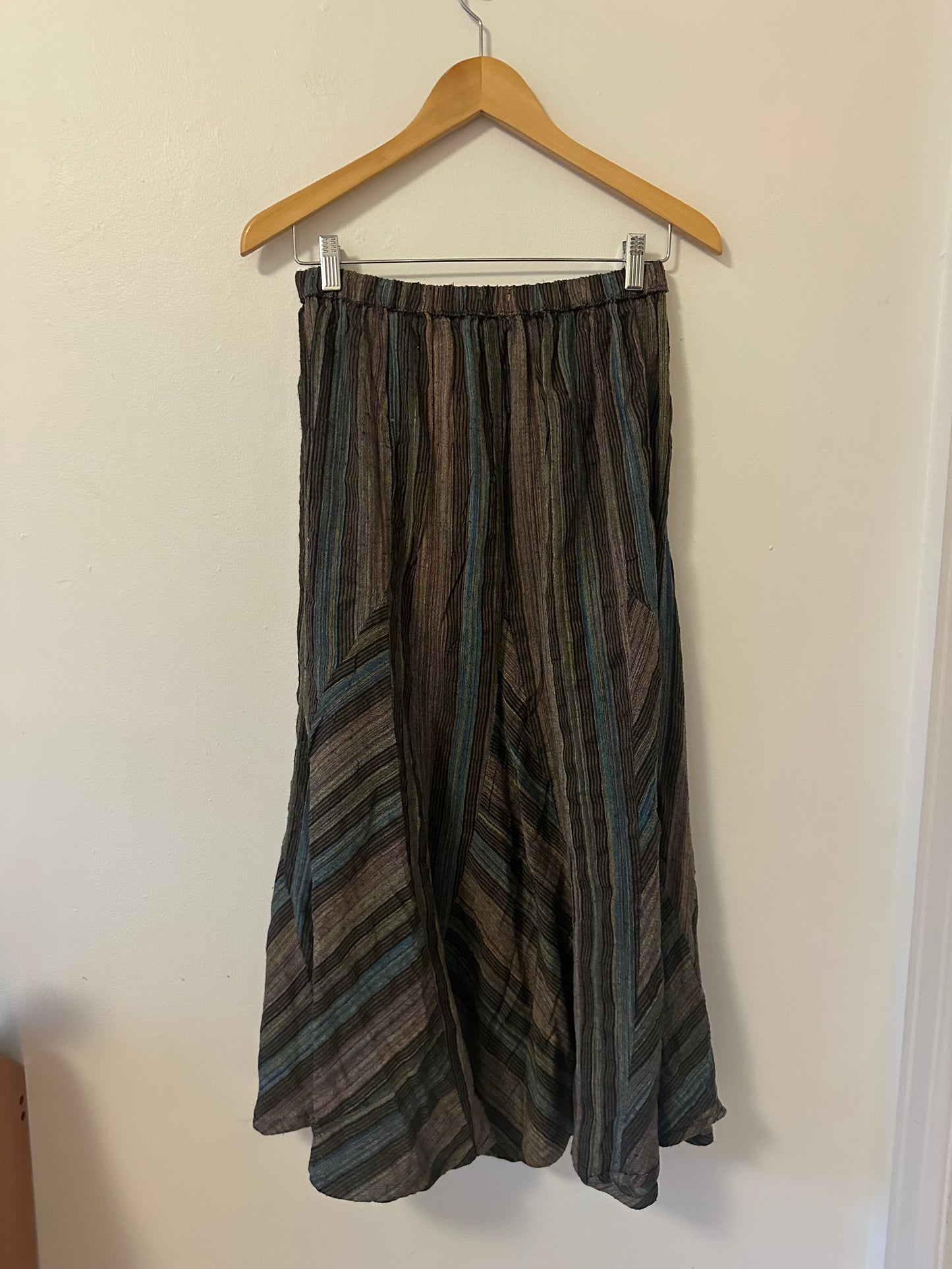 NWT Cotton Striped Maxi Skirt