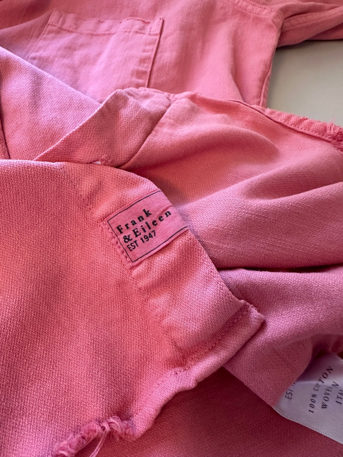 Frank & Eileen Pink Relaxed Fit Button Down Shirt | Size Medium