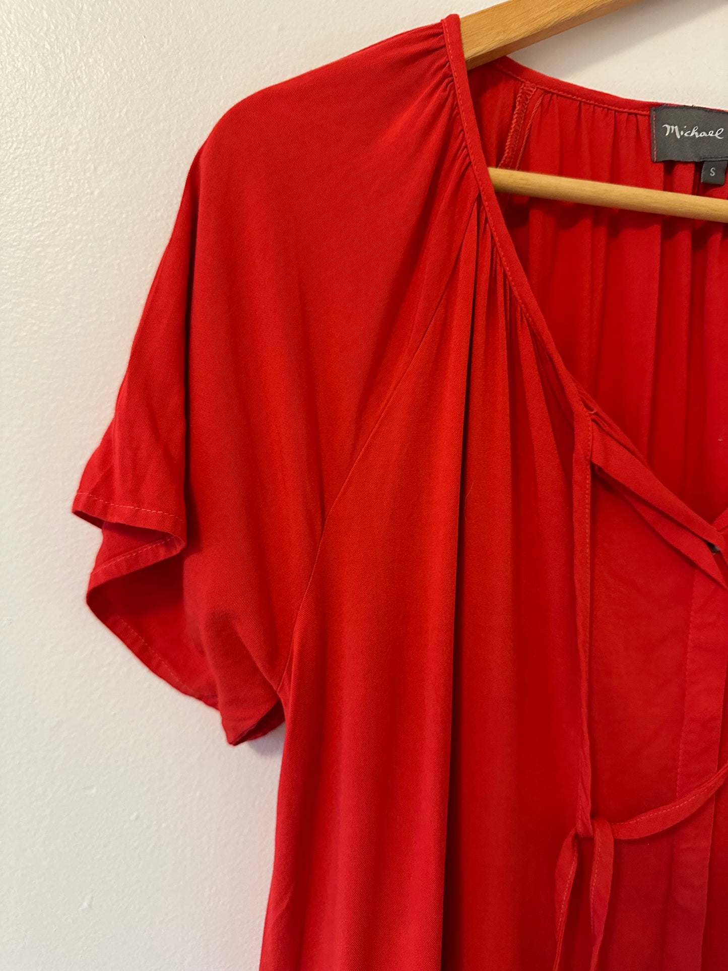 Michael Stars Peasant Style Blouse with Flutter Sleeves - Size Small