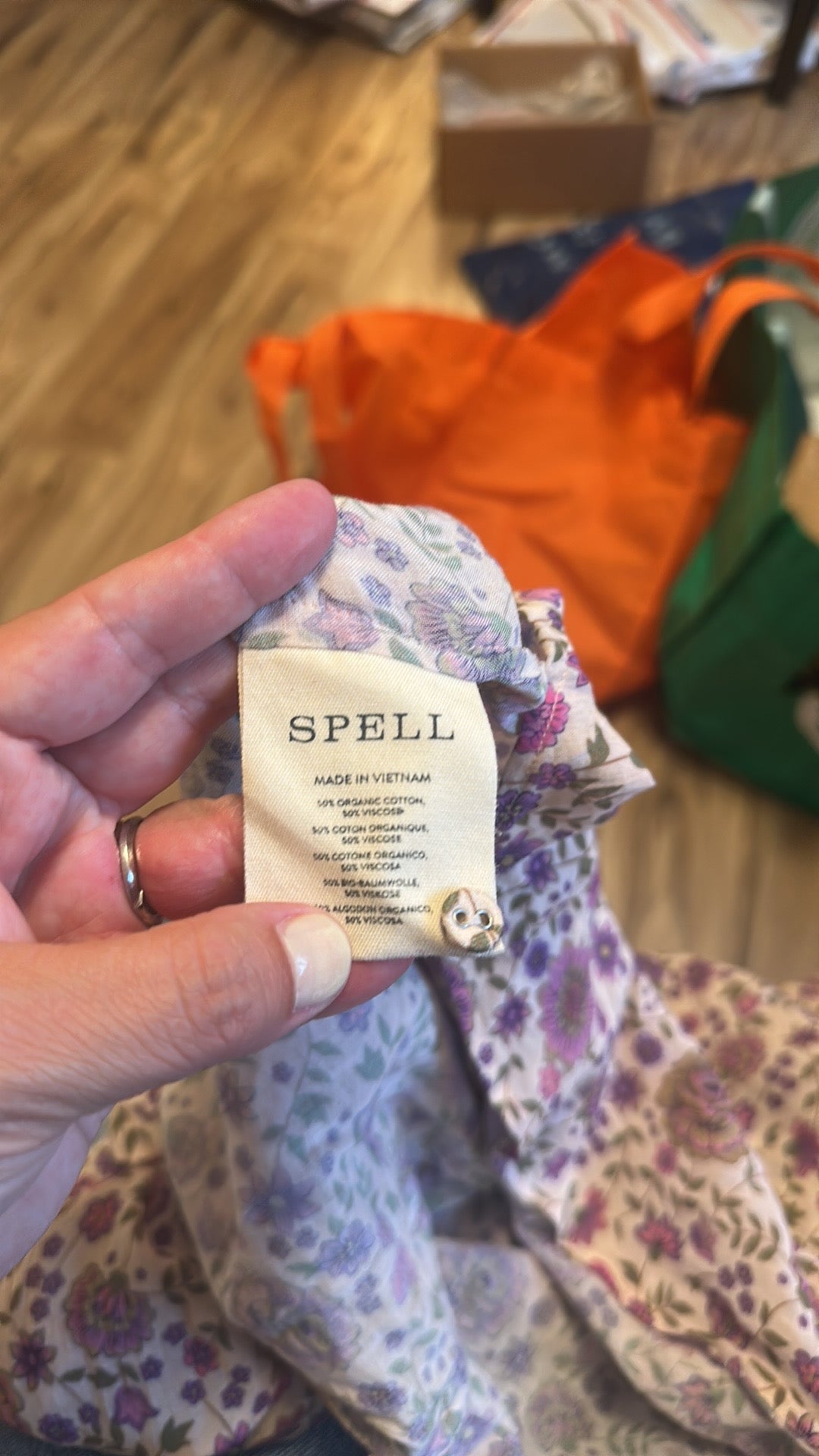 Spell Lady Untamed Floral V-Neck Blouse in Lavender - Size Small