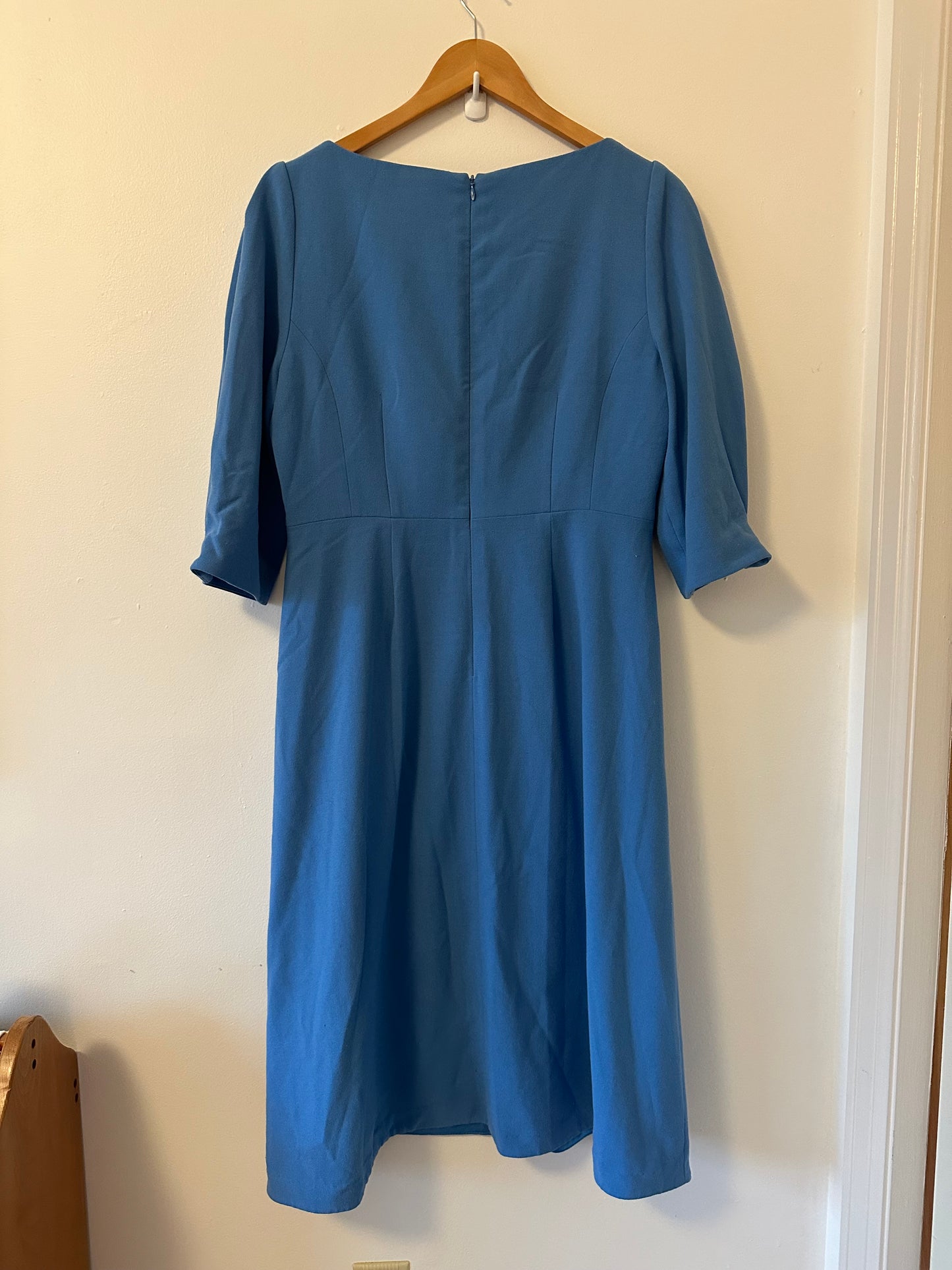 LK Bennett Lemoni A-line Midi Dress in Blue | Size 12