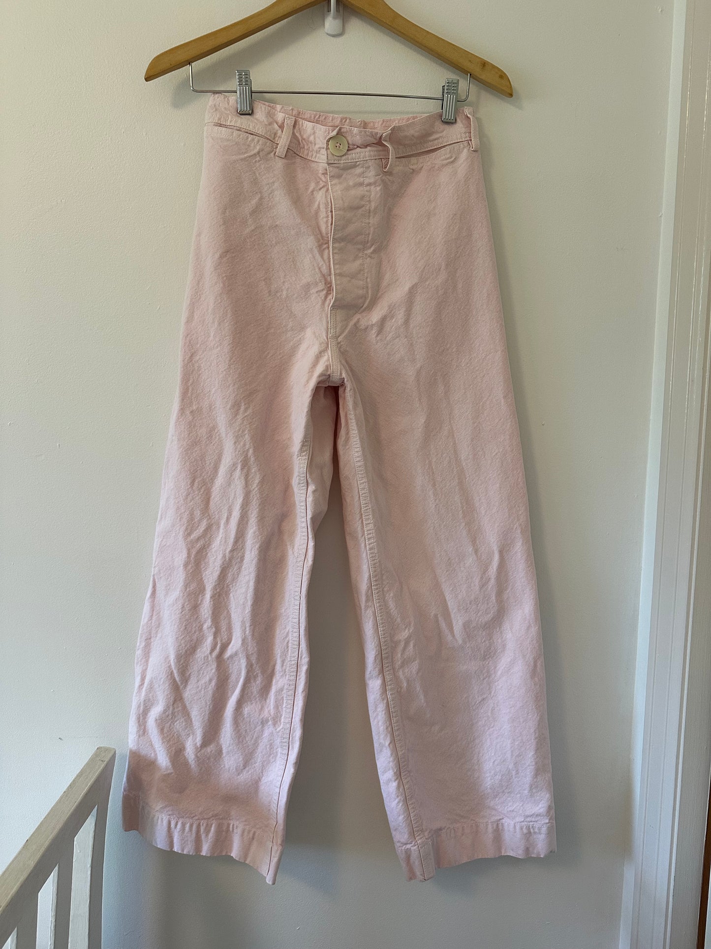 Jesse Kamm Women's Pink Wide-Leg Sailor Pants Size 6