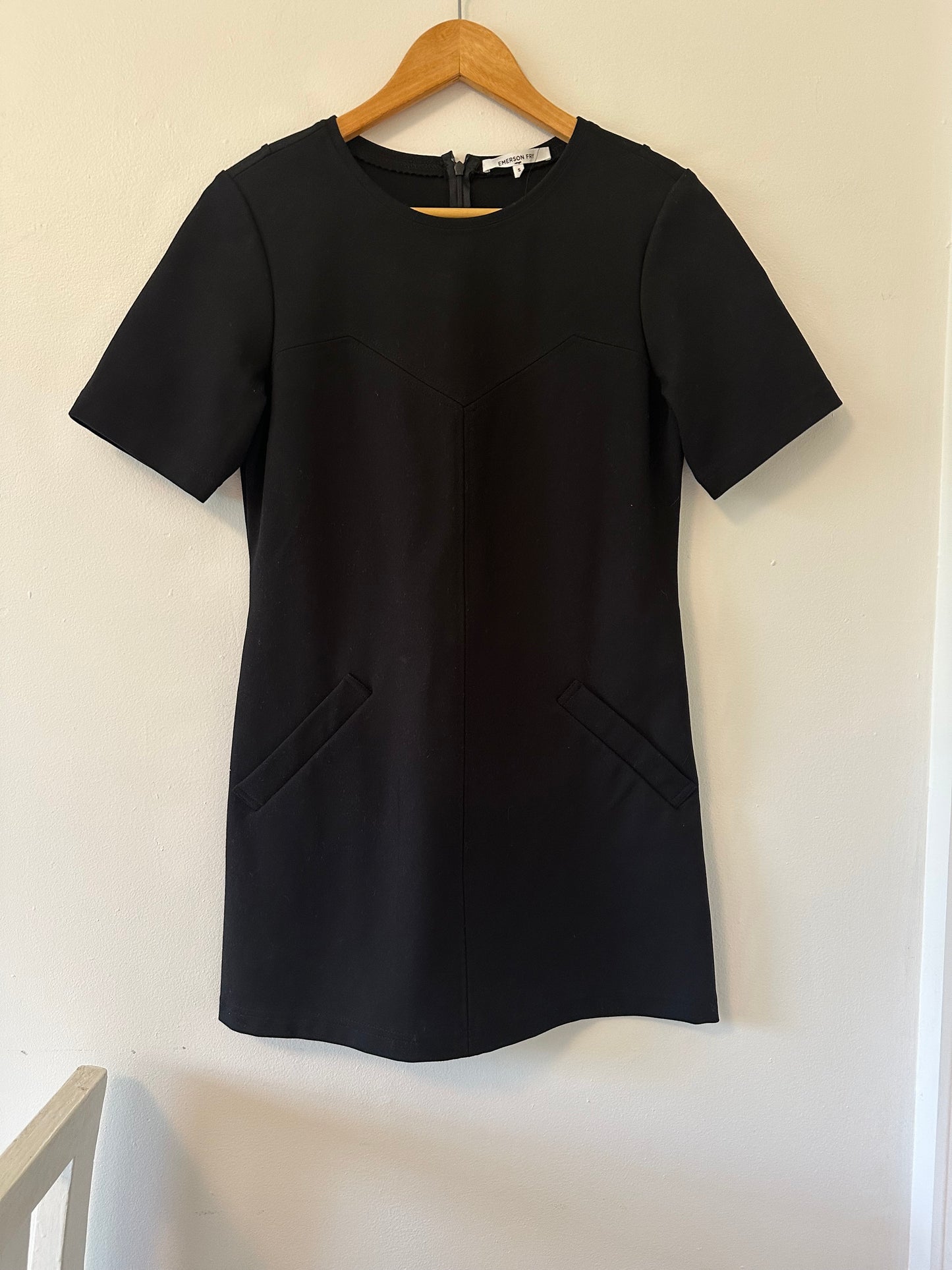 Emerson Fry 60’s Pernille Black Dress in Heavyweight Ponte Fabric - Size Small