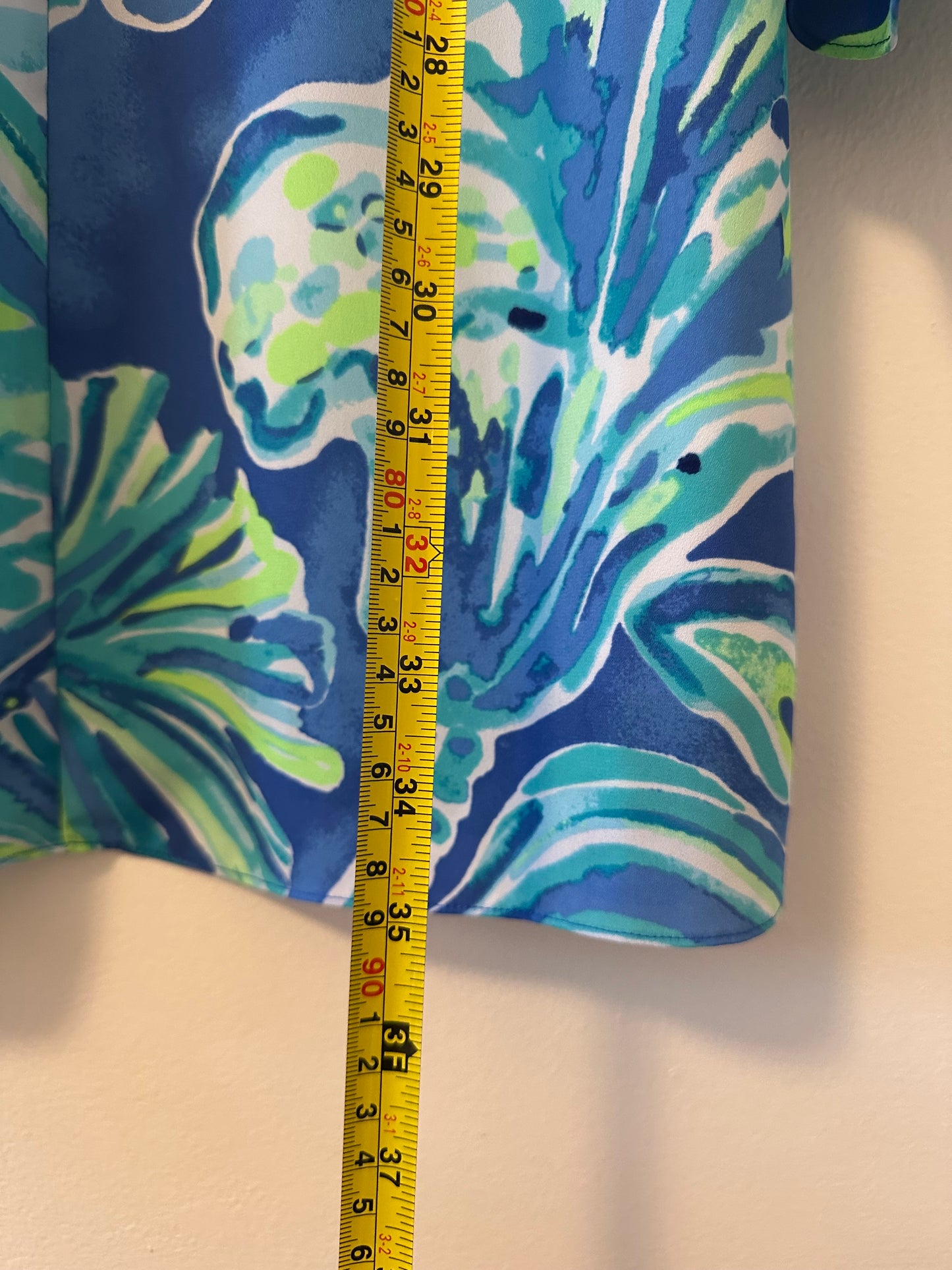 Lilly Pulitzer Rosalia Blue and Green Printed Long Sleeve Dress - Size 4