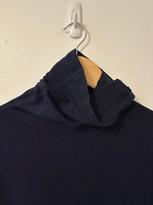 CAbi Navy Blue Long Sleeve Turtleneck Top | Size Medium