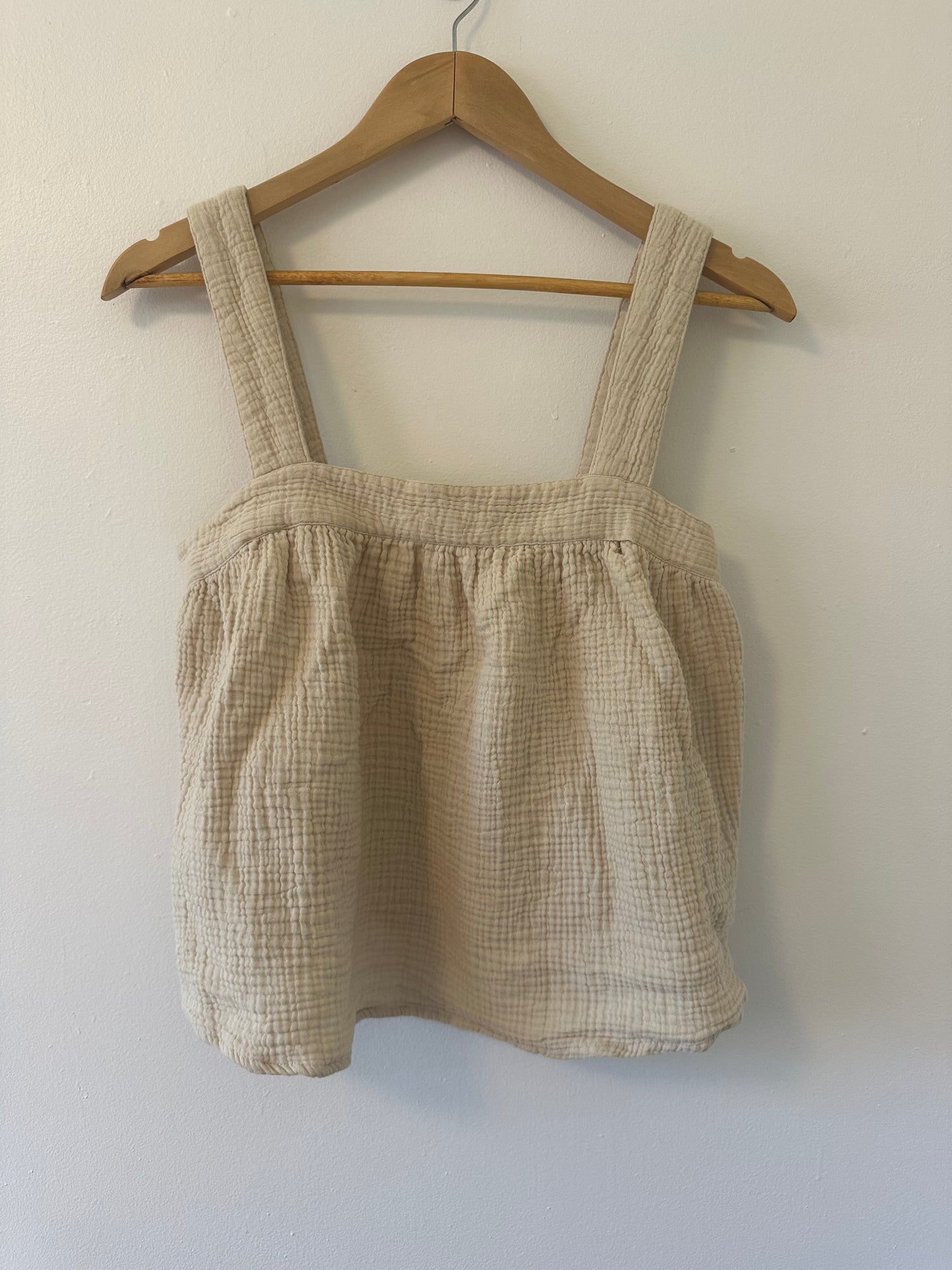 UpWest Beige Textured Sleeveless Top Size Small