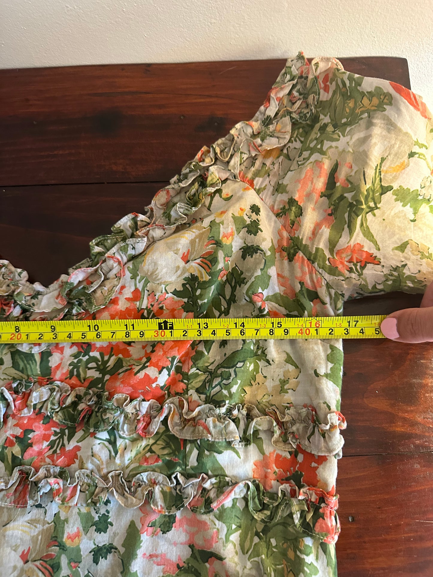 Mac Duggal Floral Long Sleeve Ruffle Detail Off-Shoulder Dress - Size 10