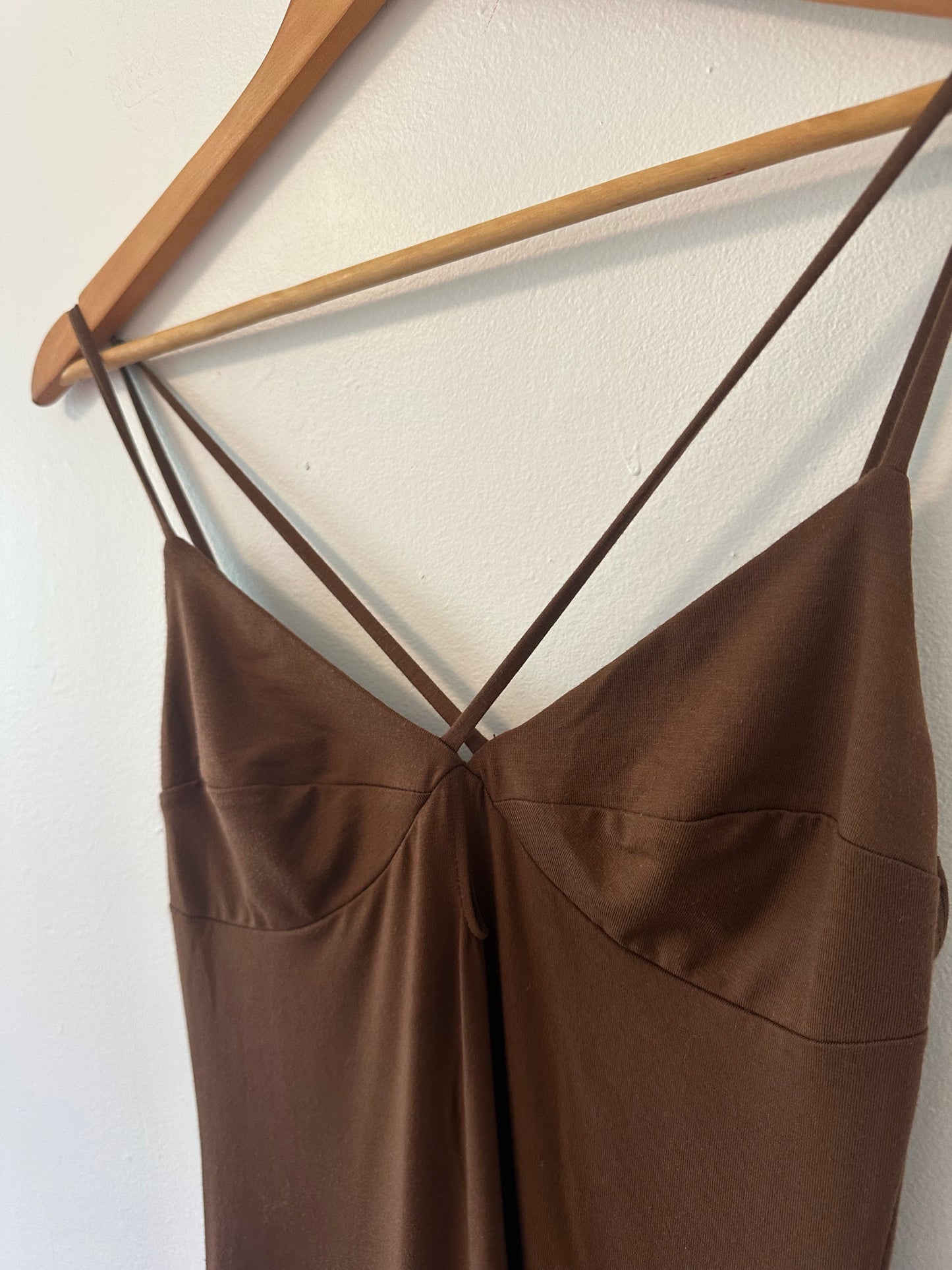 Reformation Lainey Bodycon Knit Maxi Dress in Brown - Size Small